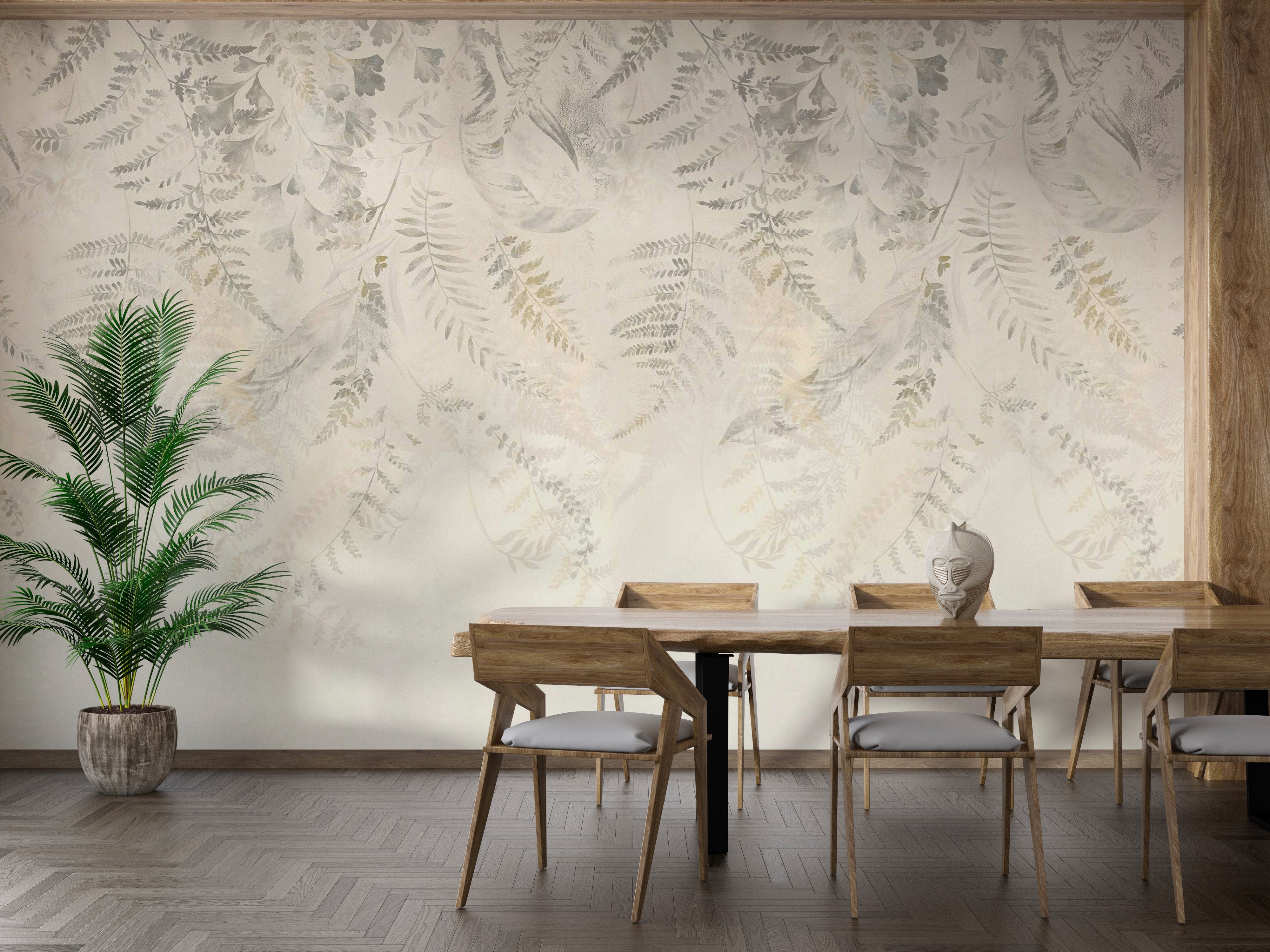 Botanical herbarium mural design
