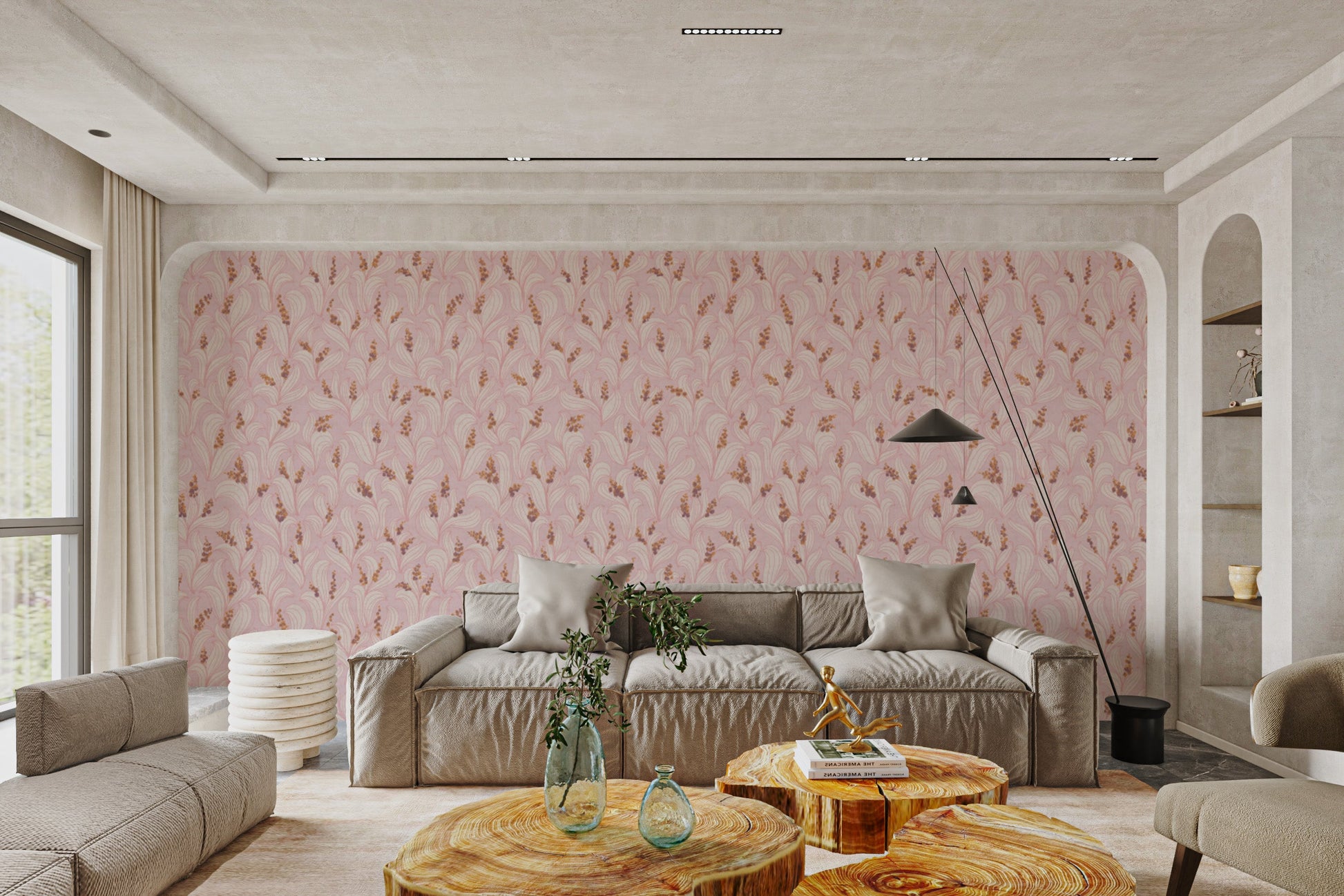 Whimsical wallpaper with lily valley elegance