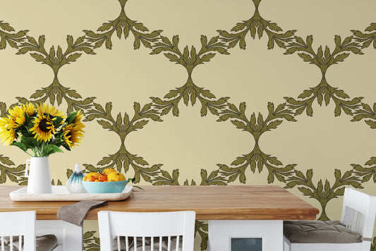 Elegant nature-inspired brown wallpaper for cozy interiors.