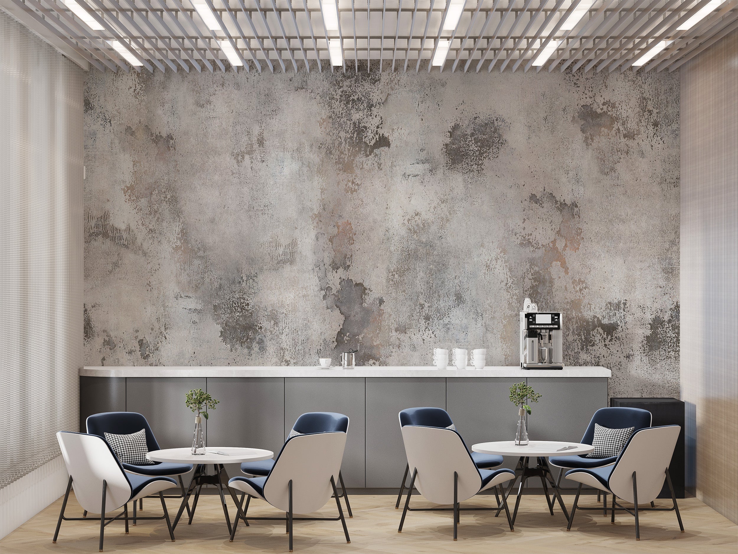 Urban grey concrete wall decor
