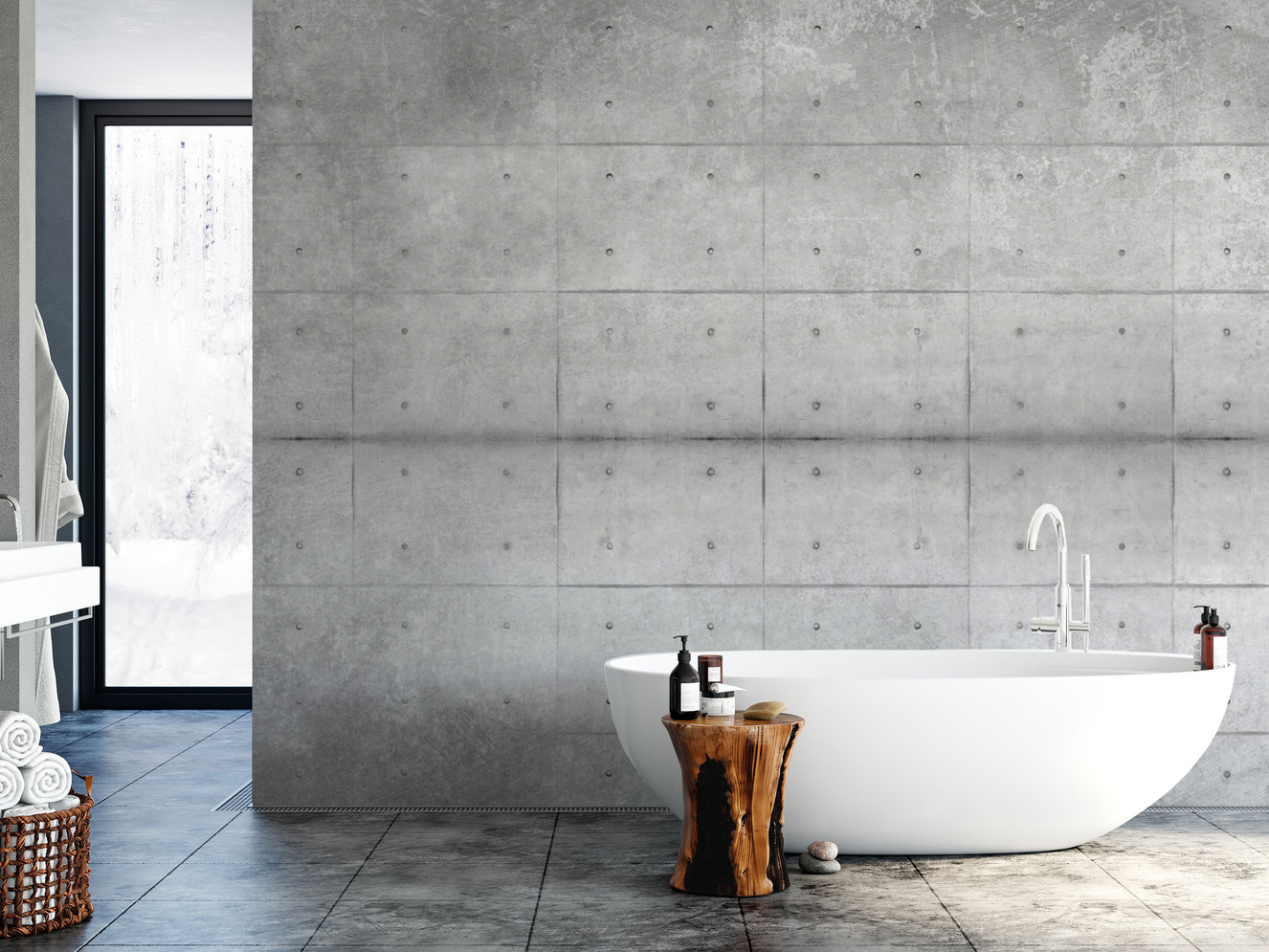 Raw concrete texture wallpaper for walls
