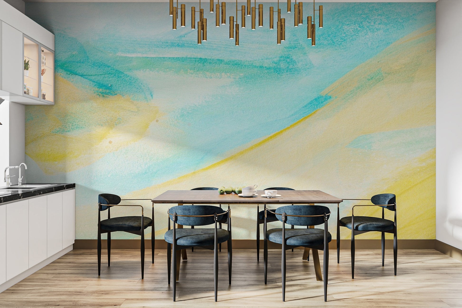 Watercolor Brushstrokes Wallpaper Mural - Giffywalls