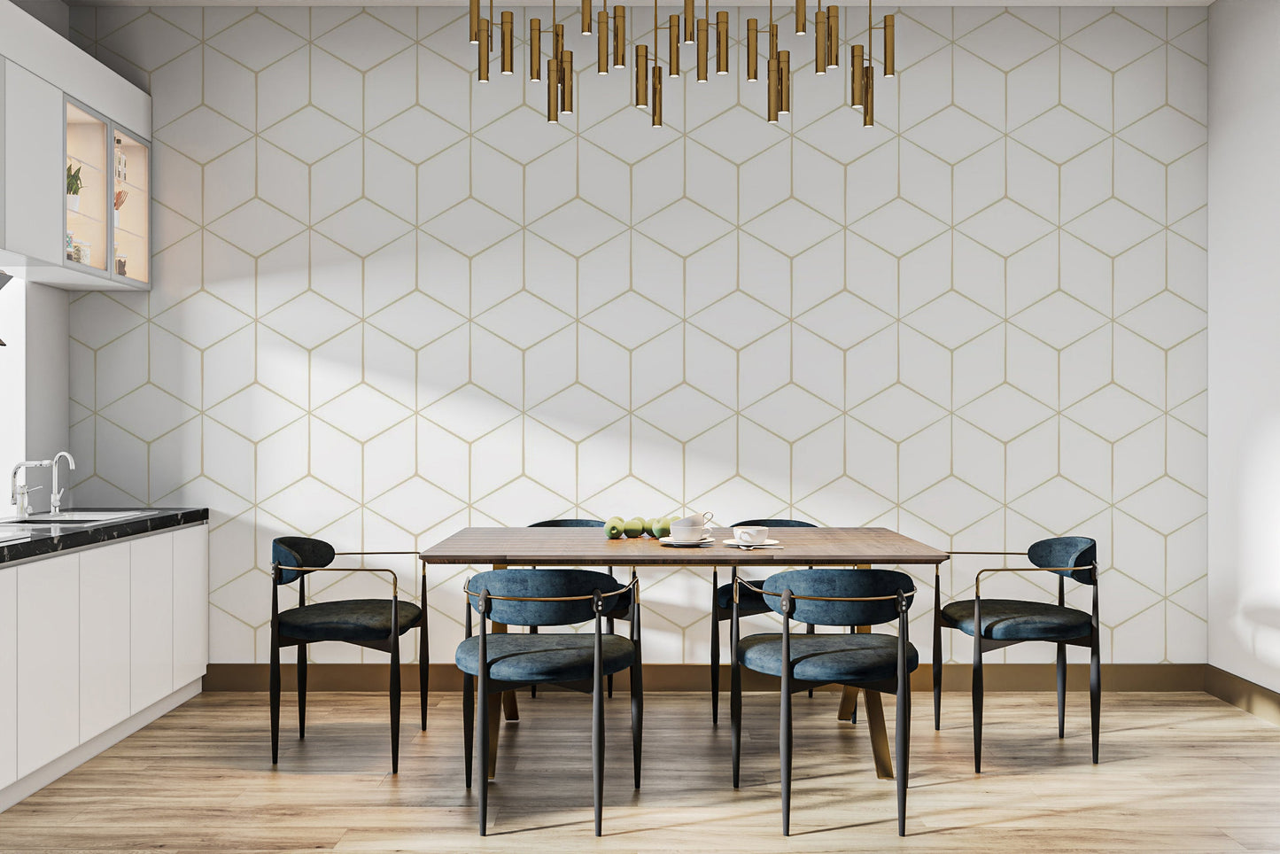 Modern Hexagonal Wallpaper for Elegant Walls