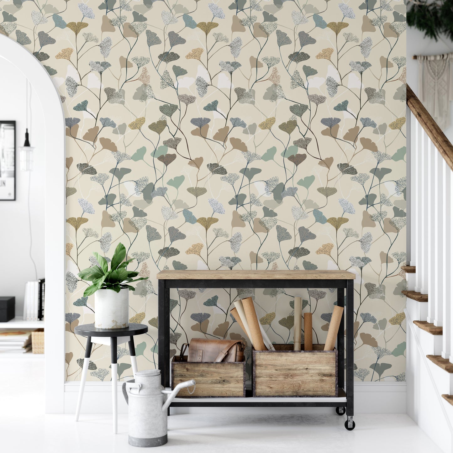 Ginkgo Leaves Decorative Wallpaper
