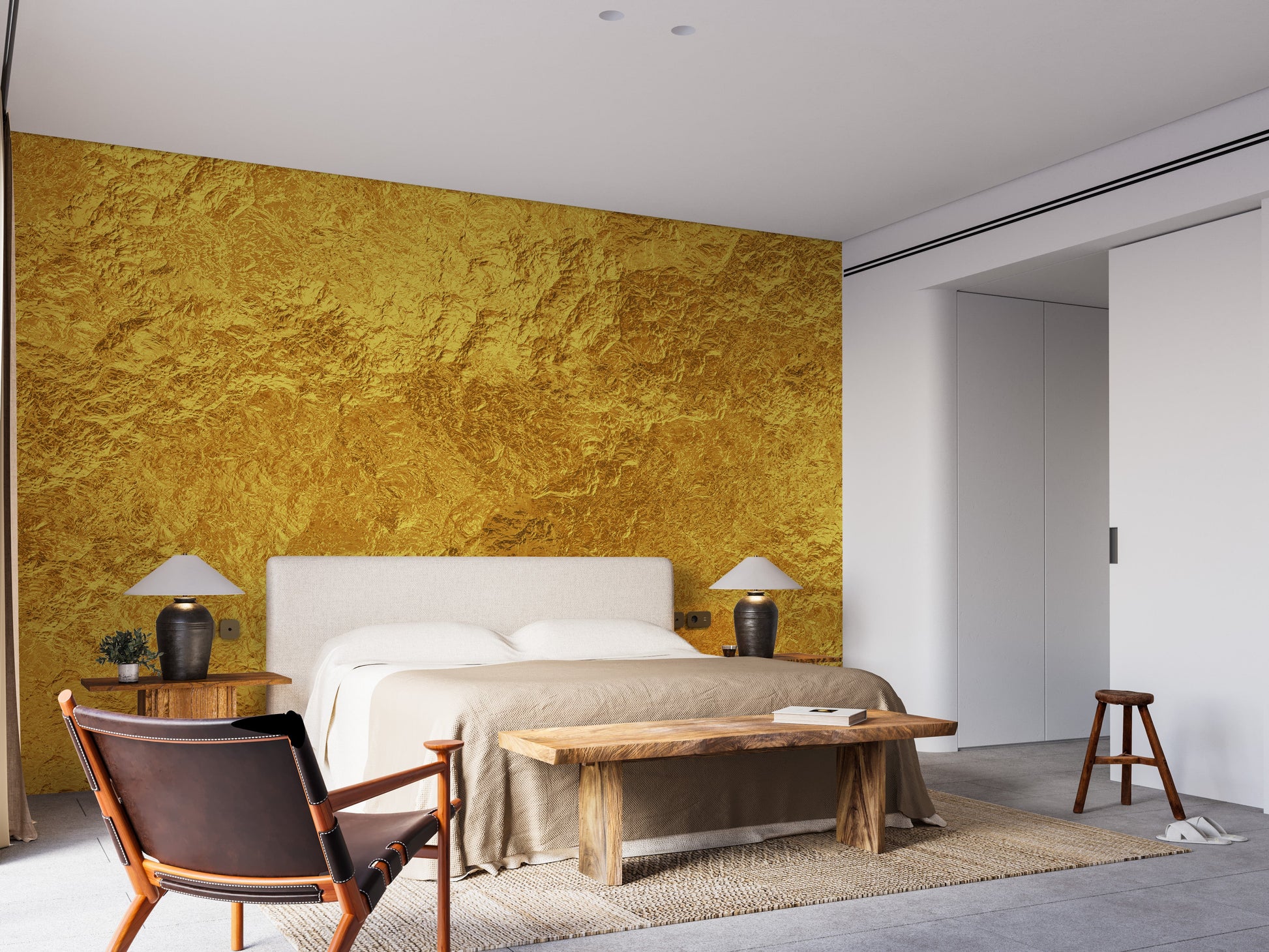 Luxurious Golden Texture Wall Mural - Giffywalls