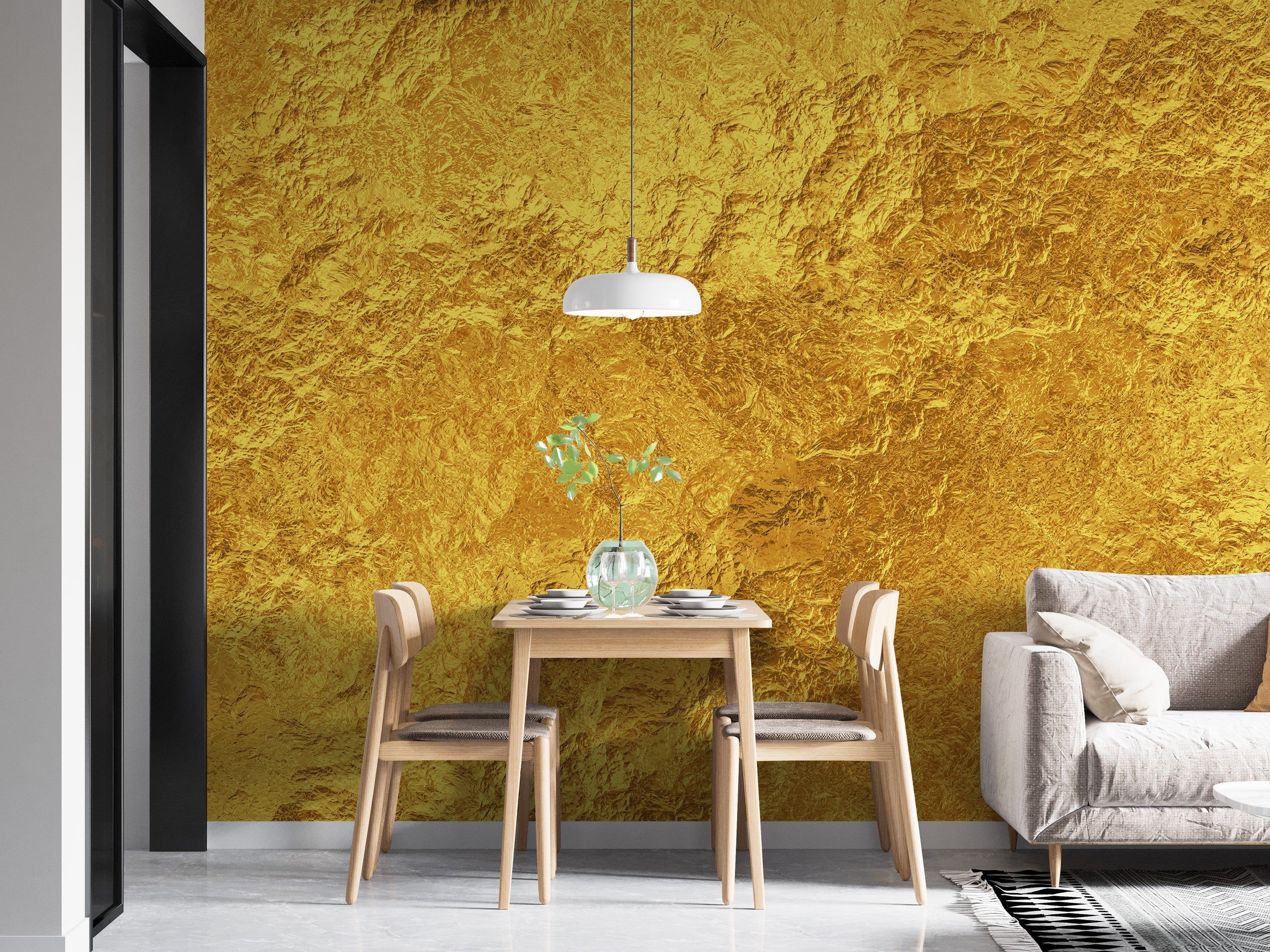 Luxurious Golden Texture Wall Mural - Giffywalls