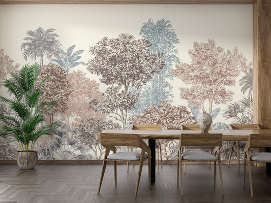 Vibrant Trees Wallpaper Mural for lively decor