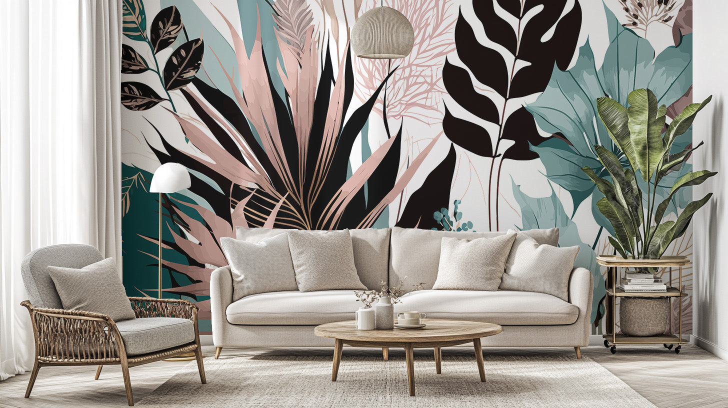 Stunning exotic flower wallpaper for interiors