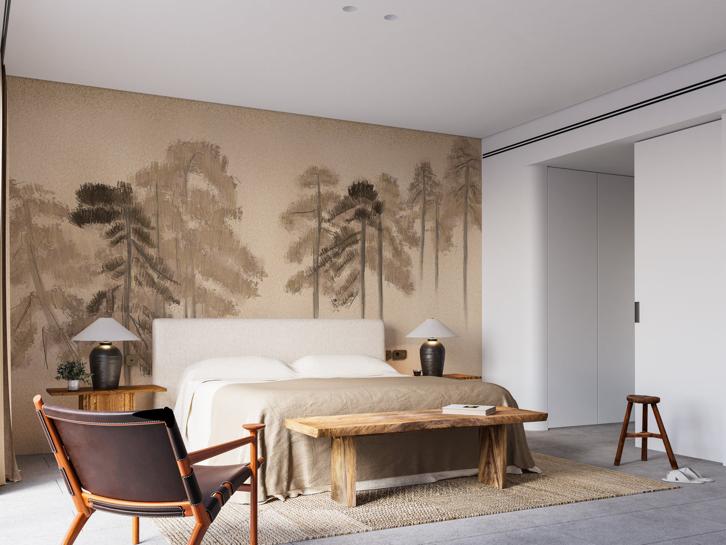 Pine Trees Wall Mural - Giffywalls