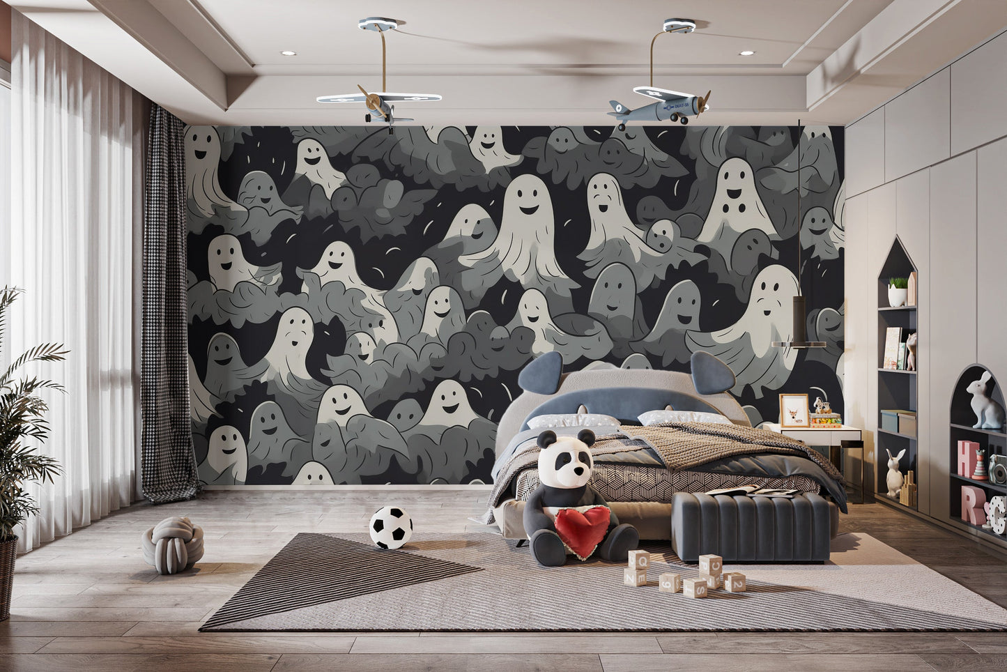 Black and White Ghosts Halloween Wallpaper - Giffywalls