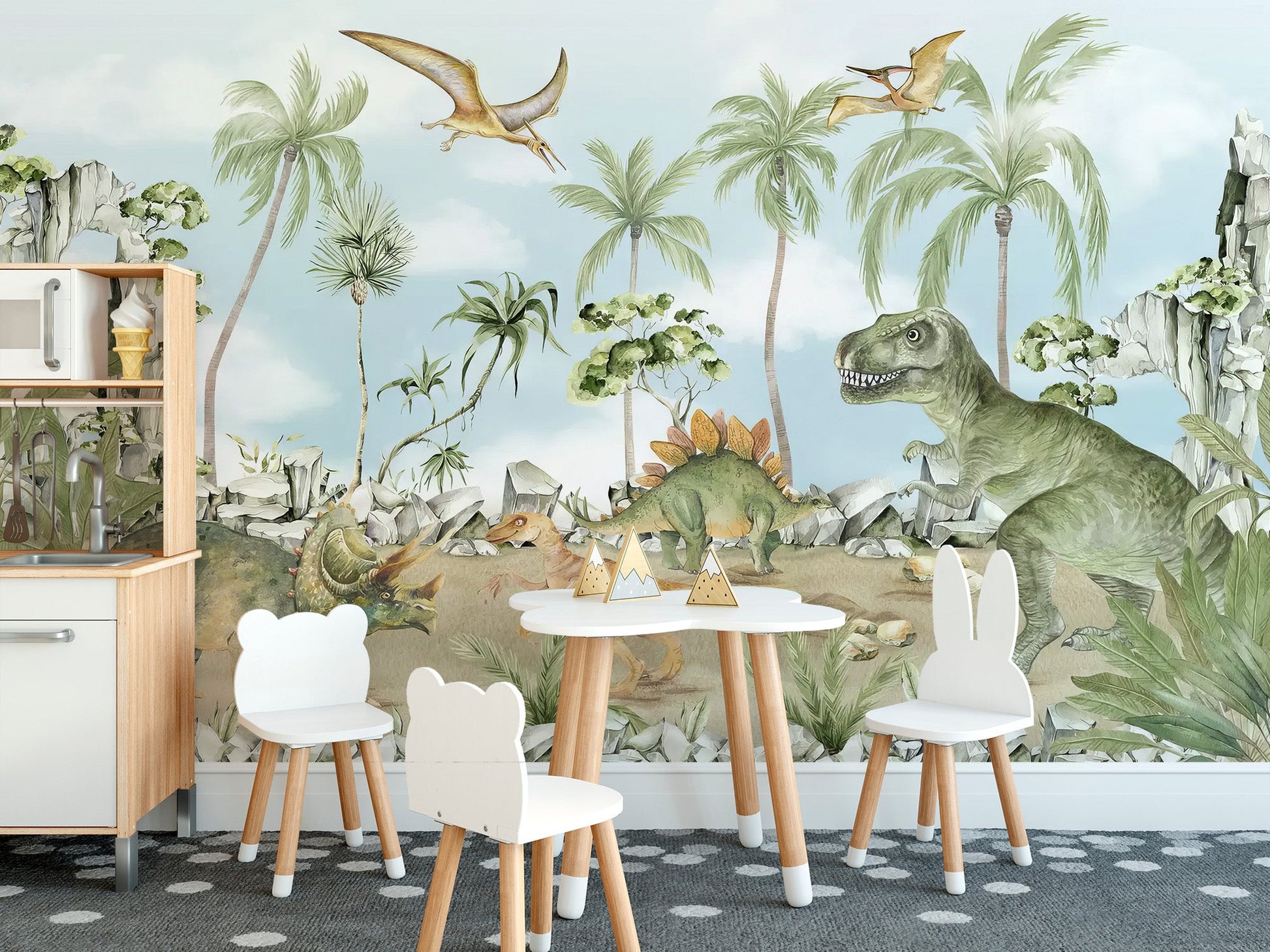 Jurassic Jungle Adventure Mural - Giffywalls