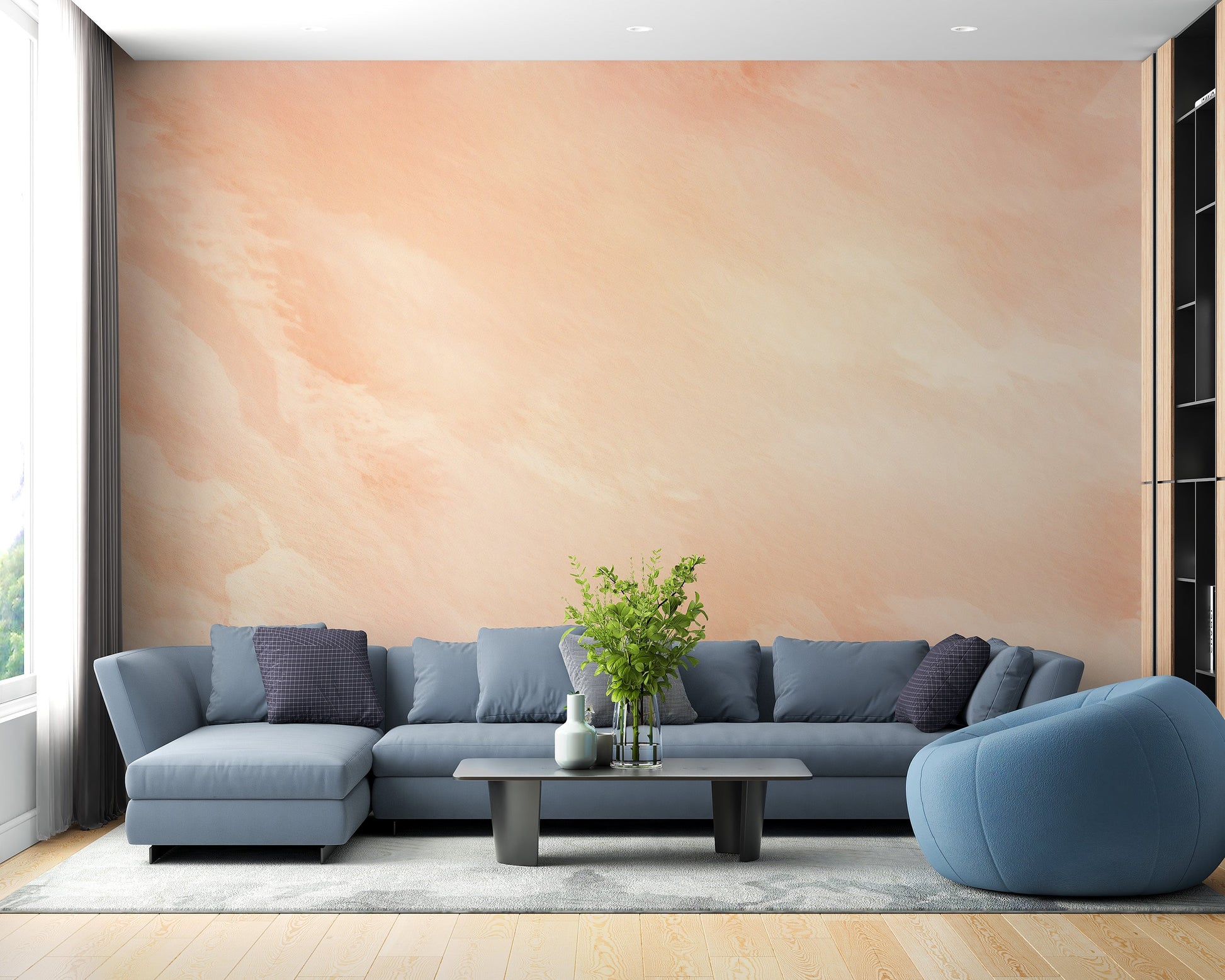 Pantone Peach Fusion Wallpaper Mural - Giffywalls