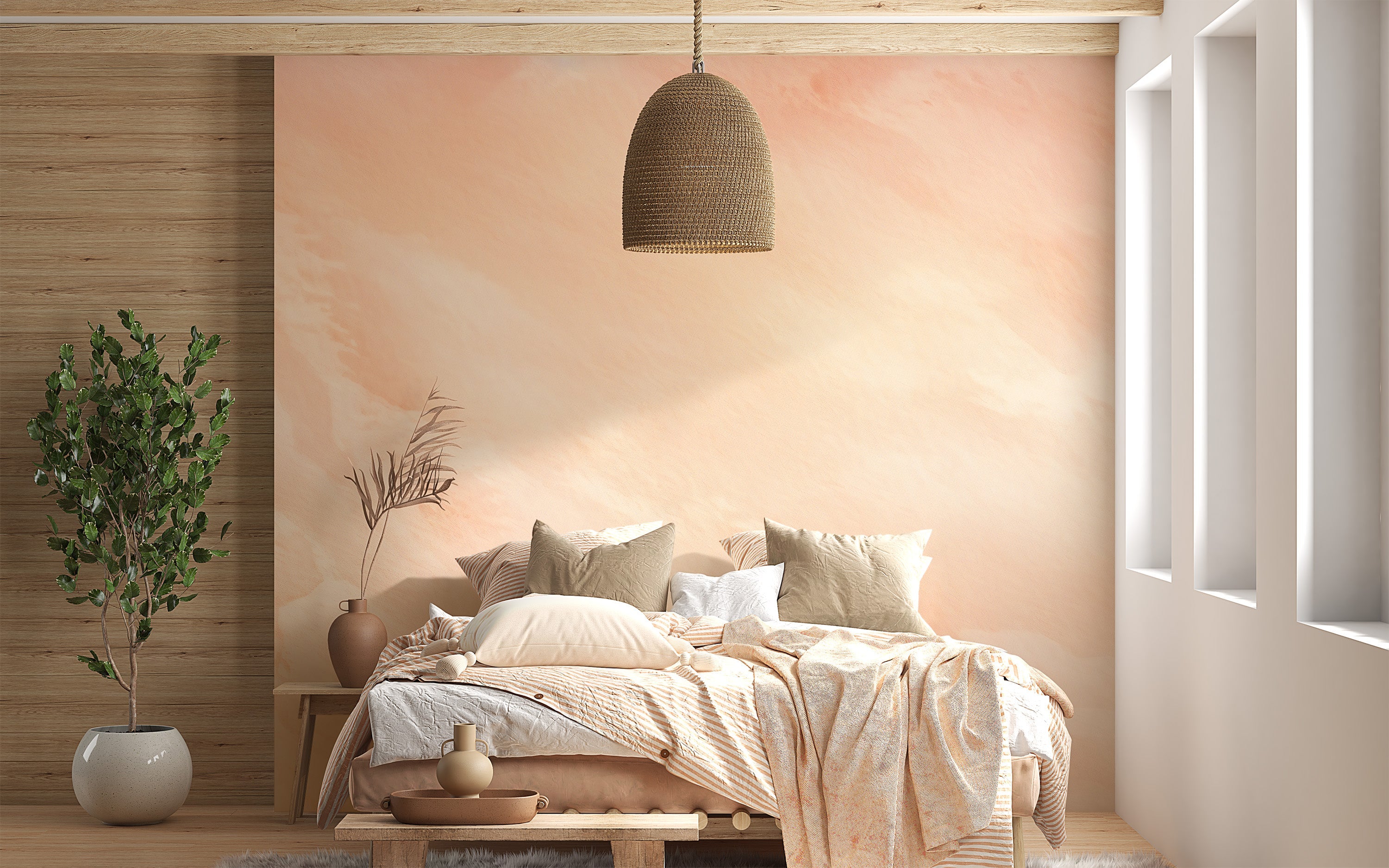 Pantone Peach Fusion Wallpaper Mural - Giffywalls