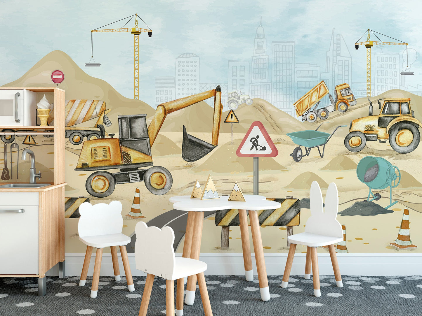 Mighty Machines Wall Mural - Giffywalls