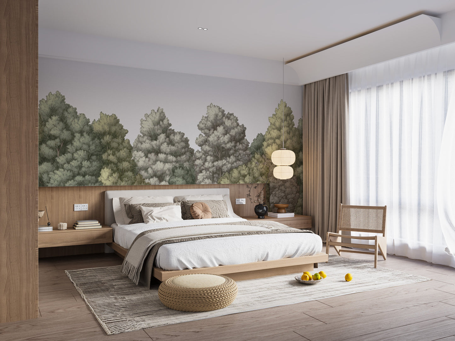 Painted Forest Wallpaper Mural - Giffywalls