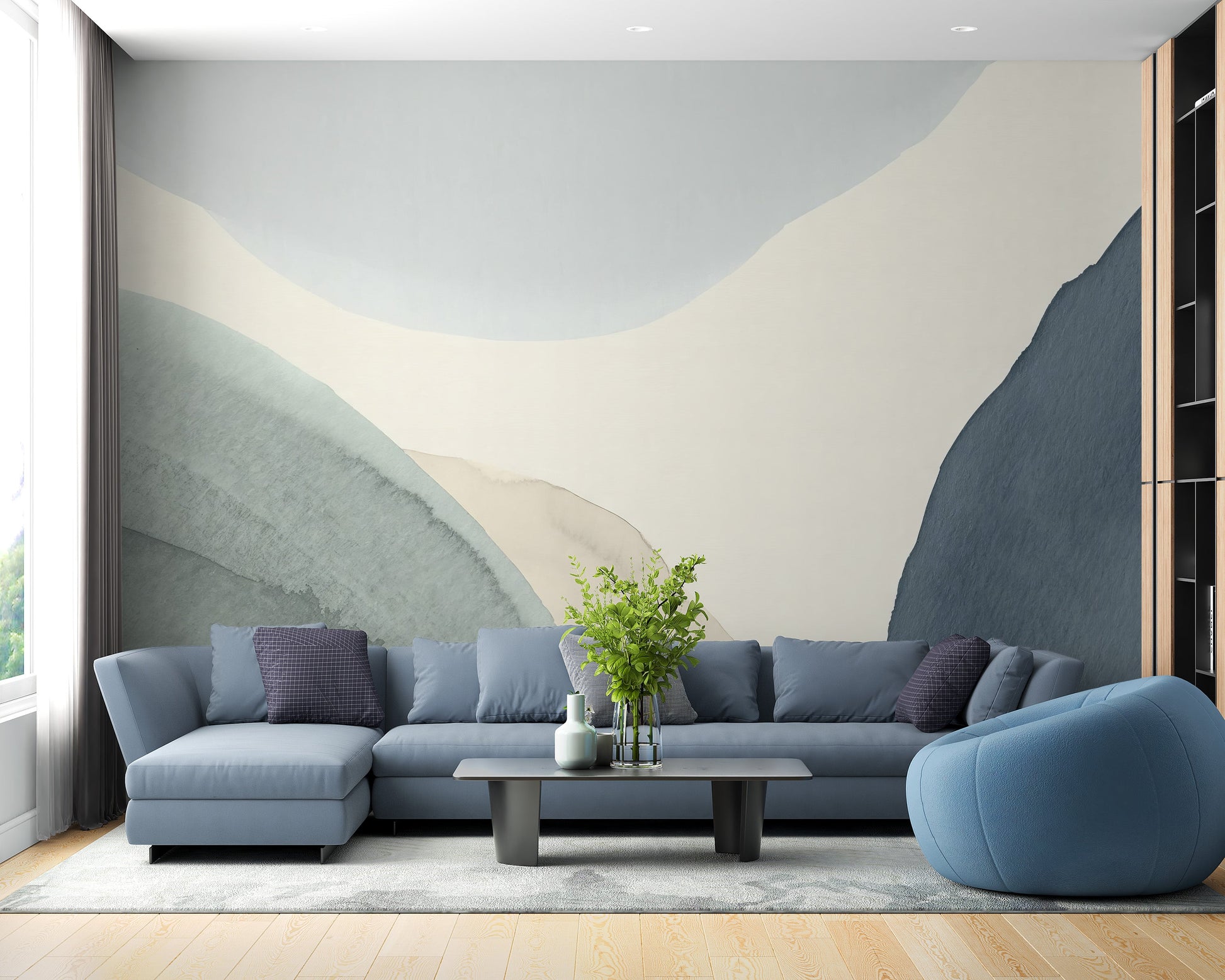 Calming Contours Wall Mural - Giffywalls