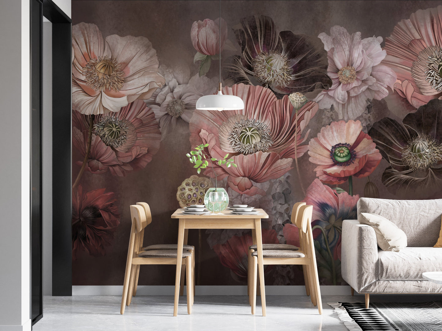 Floral Petal Wall Art Mural
