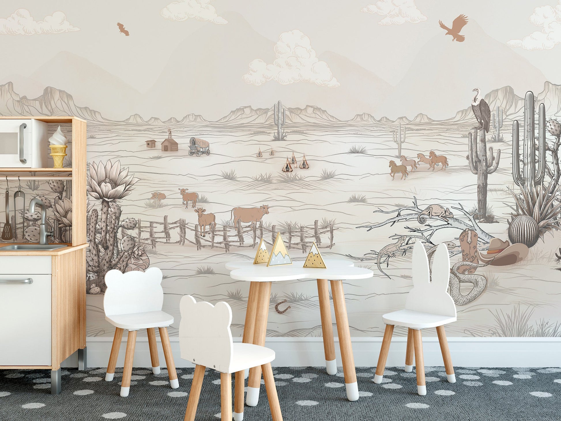 Tumbleweed Treasures Wallpaper for scenic kids' rooms