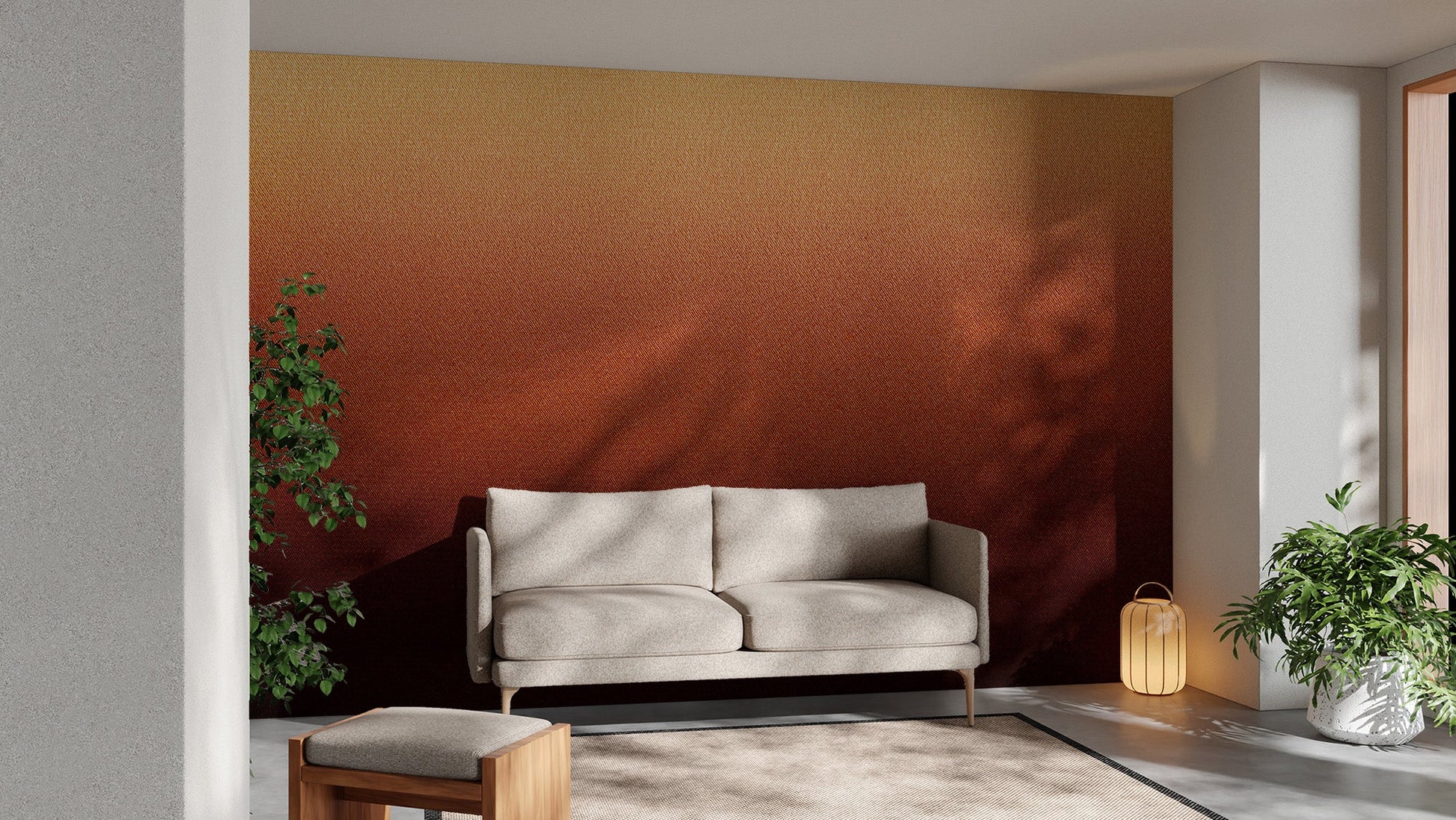 Abstract Warm Ombre Wall Mural - Giffywalls