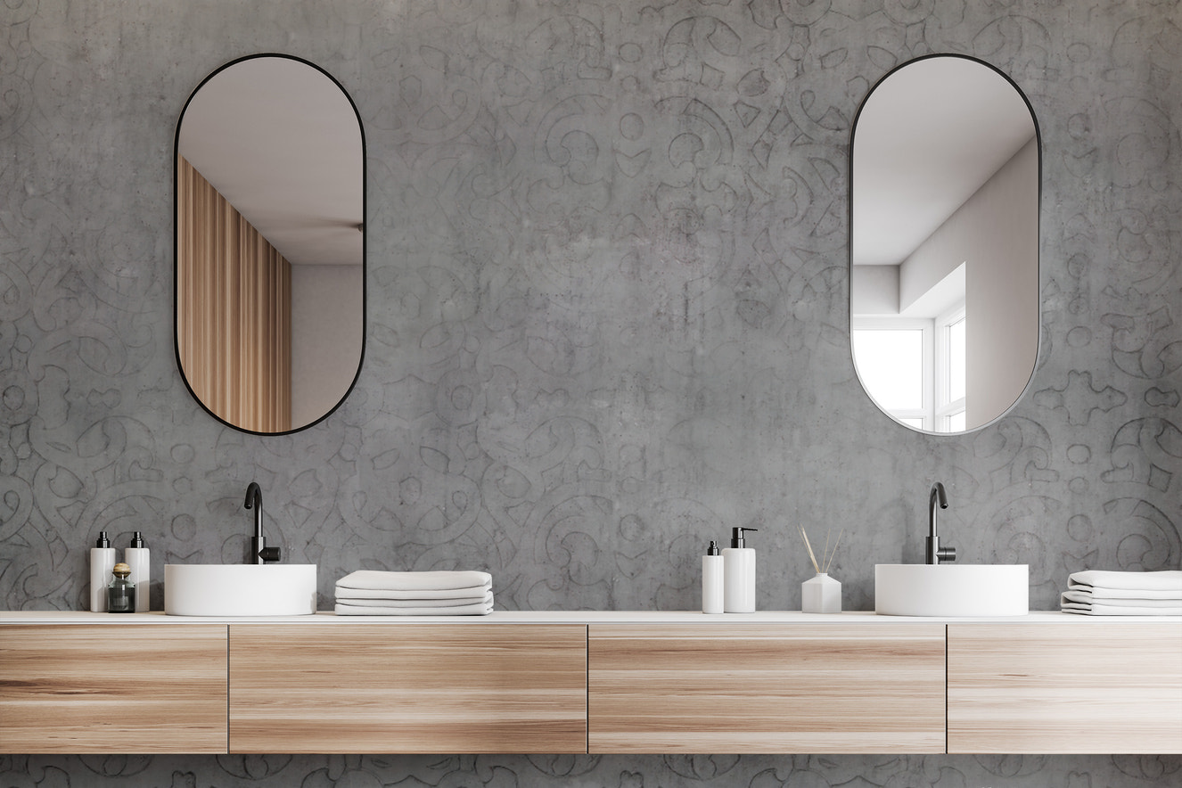 Modern cement aesthetic wallpaper mural
