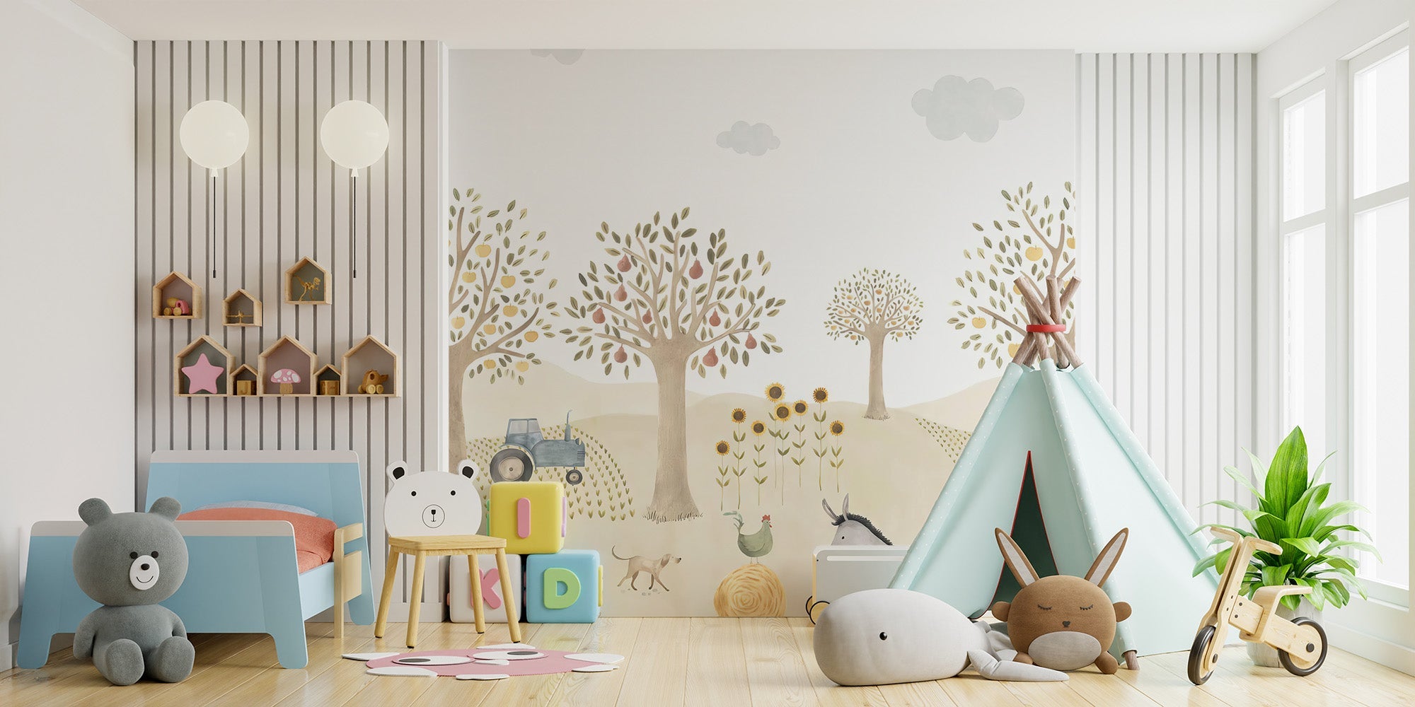 Countryside Whimsy Wall Mural - Giffywalls