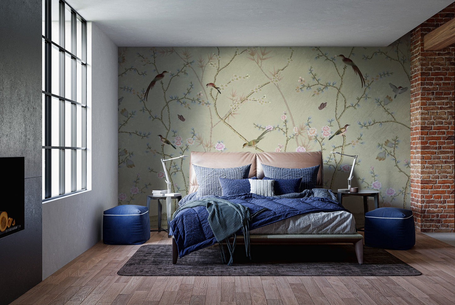 Chinoiseries Birds Wallpaper Murals - Giffywalls