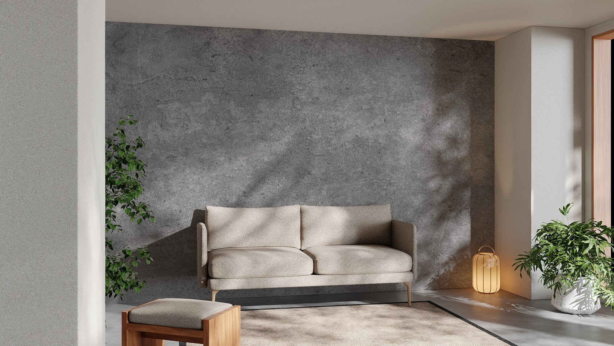 Gray Cement Tile Wall Mural - Giffywalls