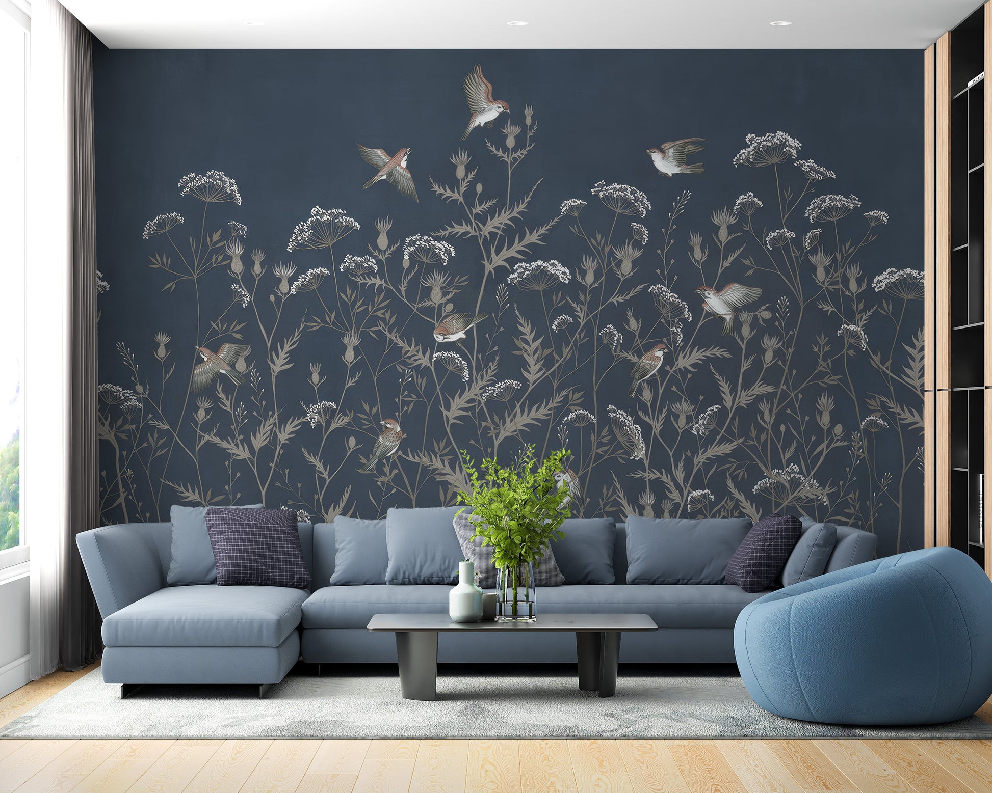 Evening Elegance Aviary Mural - Giffywalls