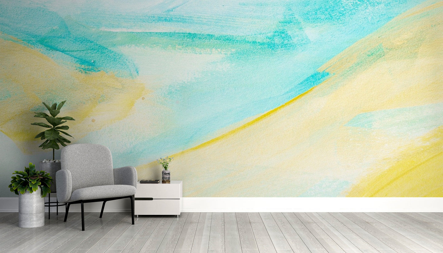 Watercolor Brushstrokes Wallpaper Mural - Giffywalls