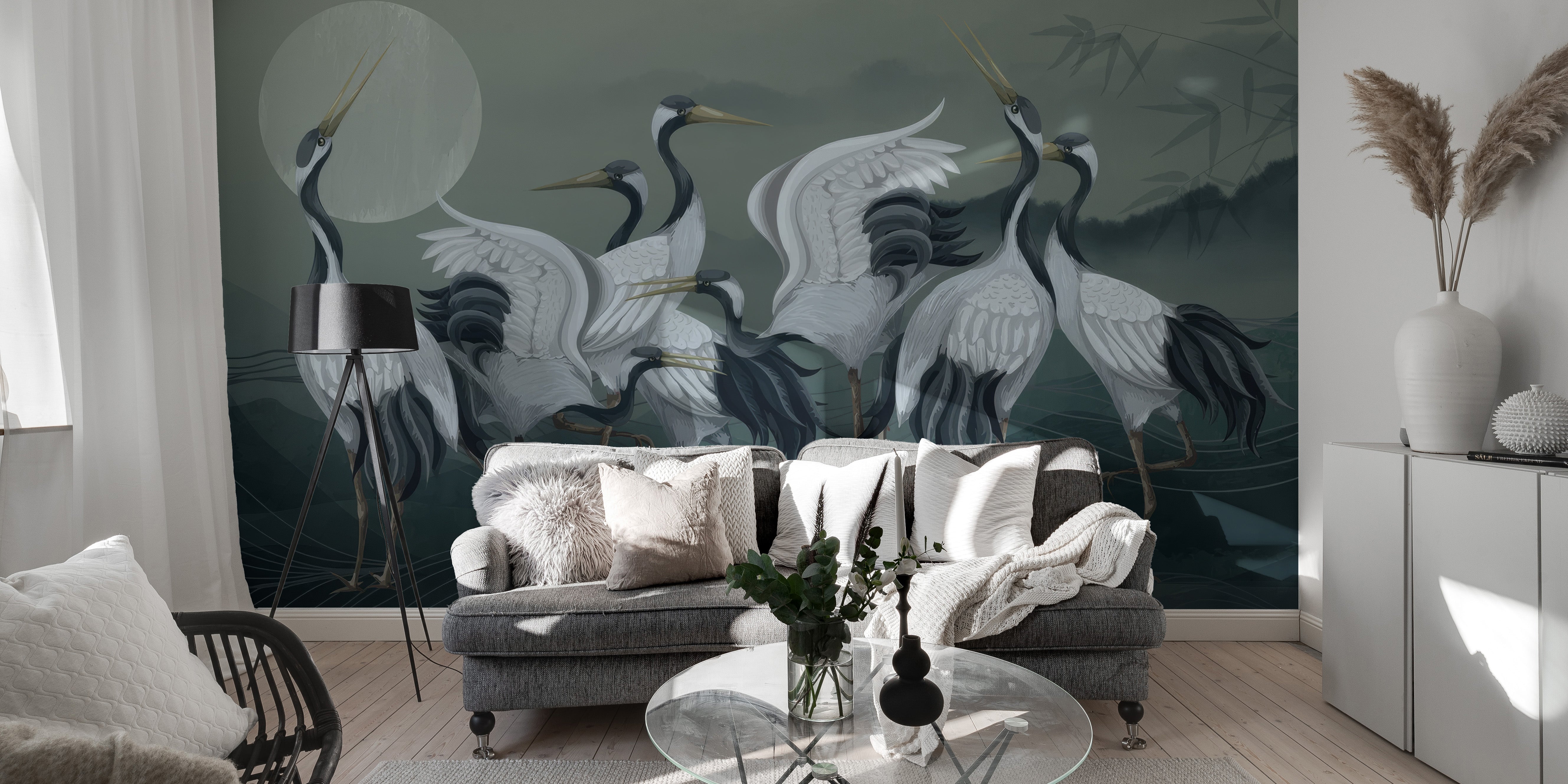 Elegant Crane Birds Wallpaper - Giffywalls