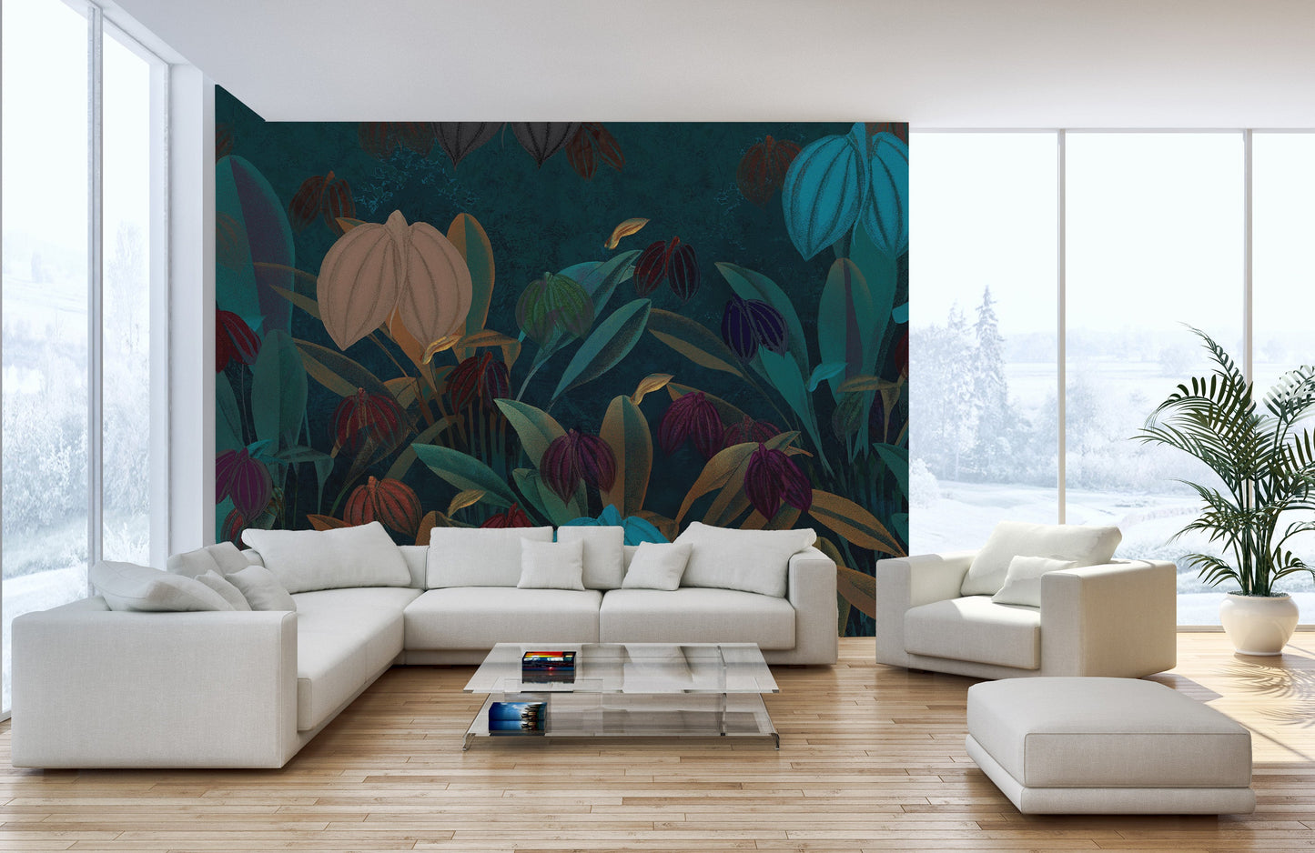 Nature-inspired Colorful Botanical design refreshes living rooms