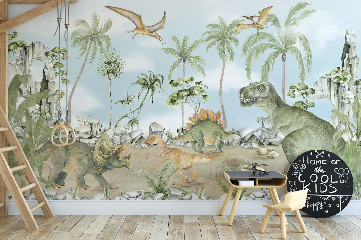 Jurassic Jungle Adventure Mural - Giffywalls