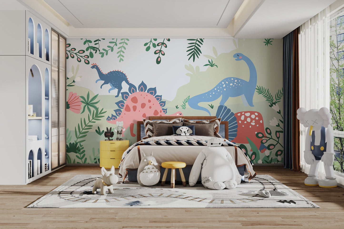 Kids Dinosaur Wallpaper Mural - Giffywalls