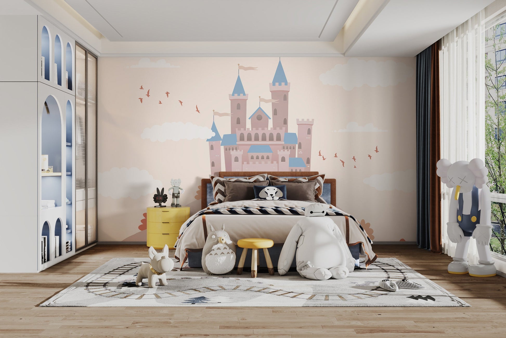 Childrens Fairytale Castle Wallpaper Mural - Giffywalls