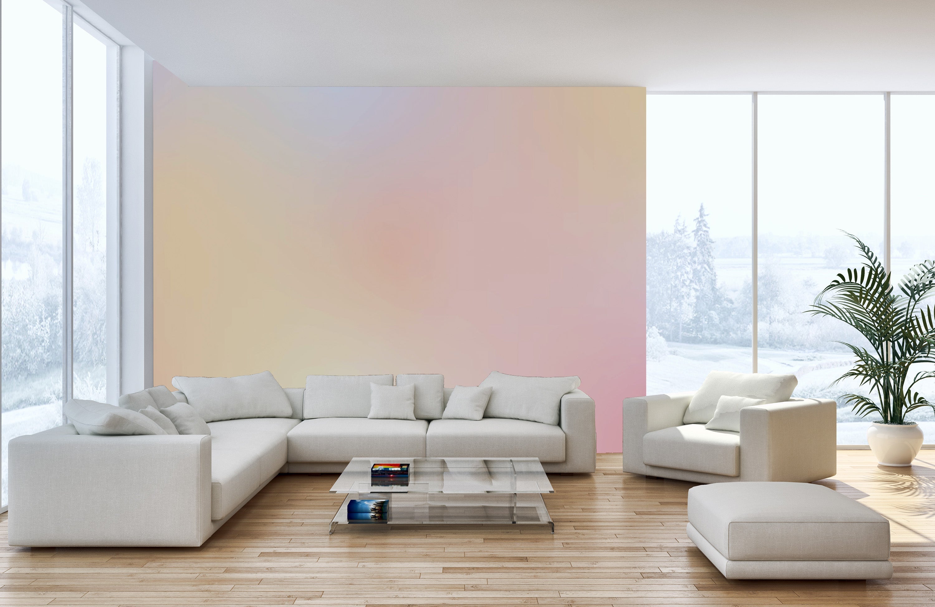 Rainbow Ombre Wallpaper Mural - Giffywalls