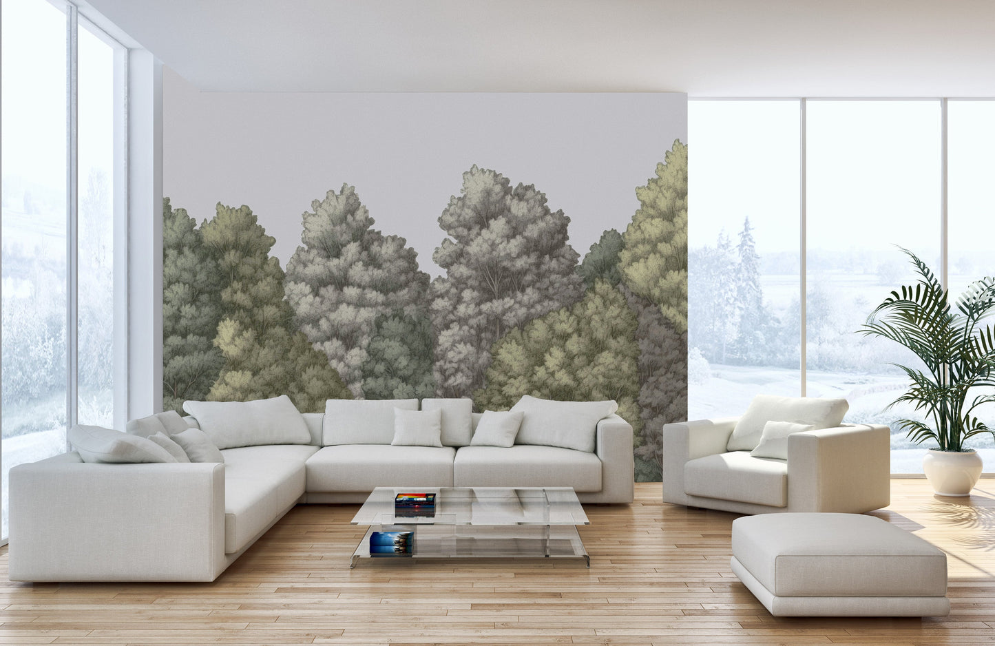 Painted Forest Wallpaper Mural - Giffywalls