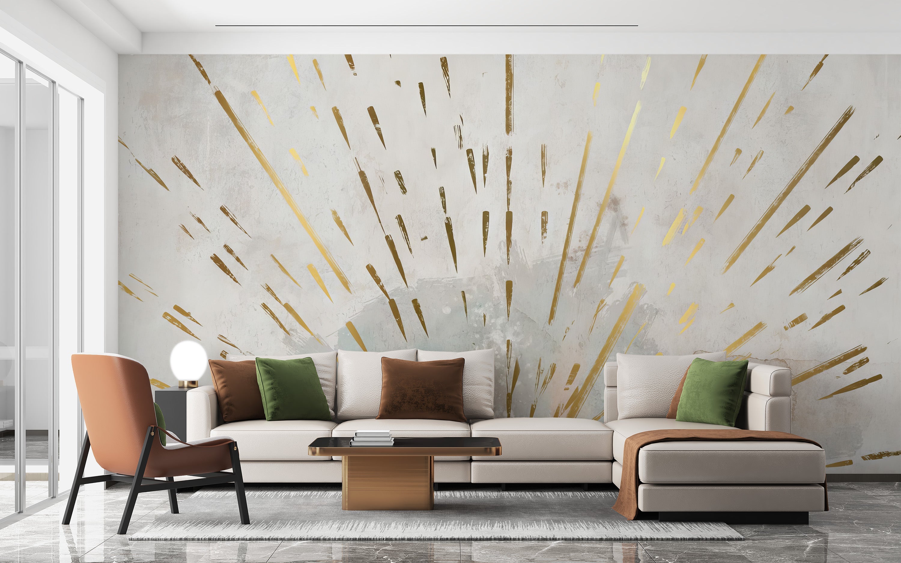 Aurora Gleam Abstract Mural - Giffywalls