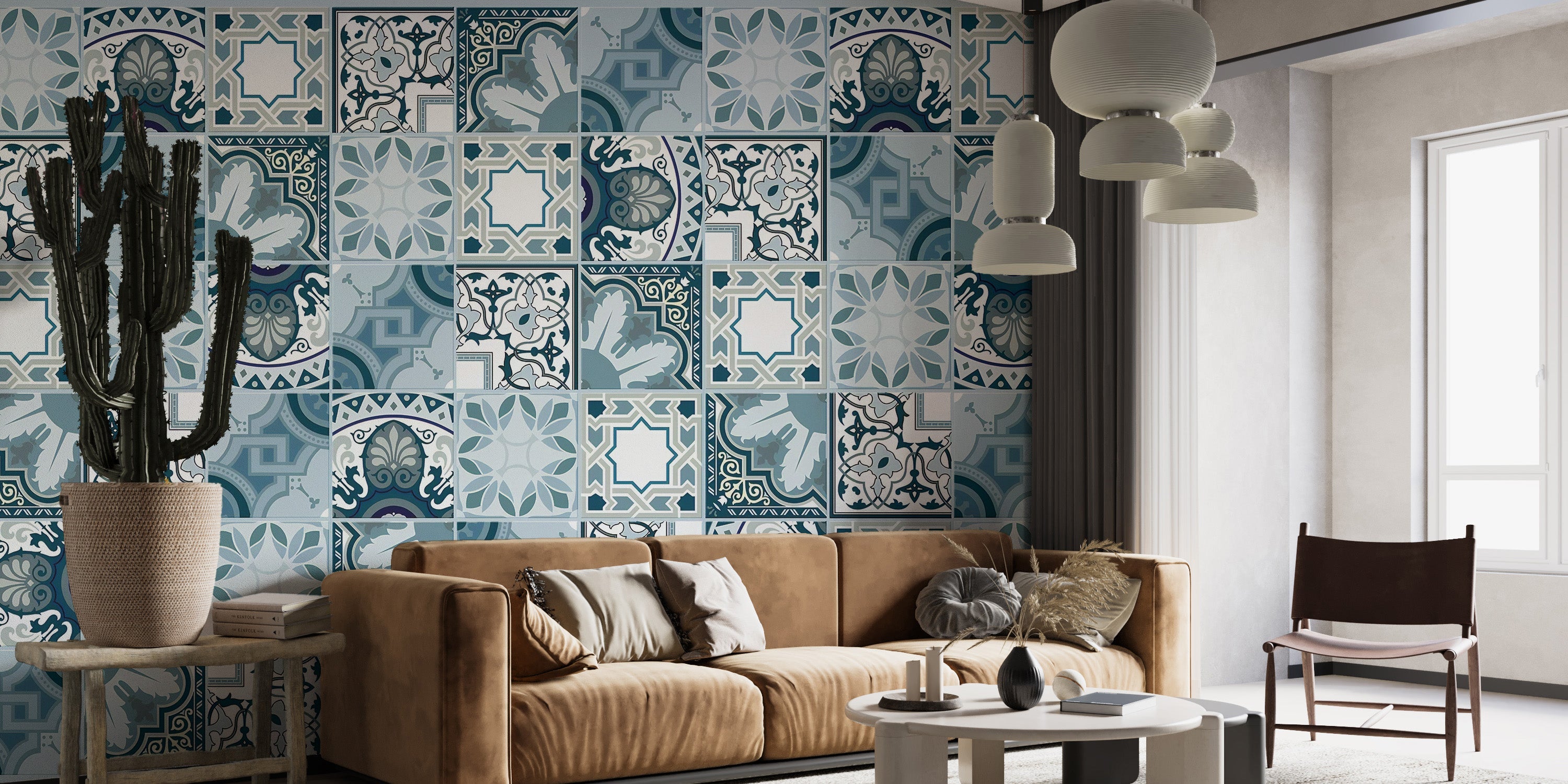 Marine Mosaic Wallpaper Murals - Giffywalls