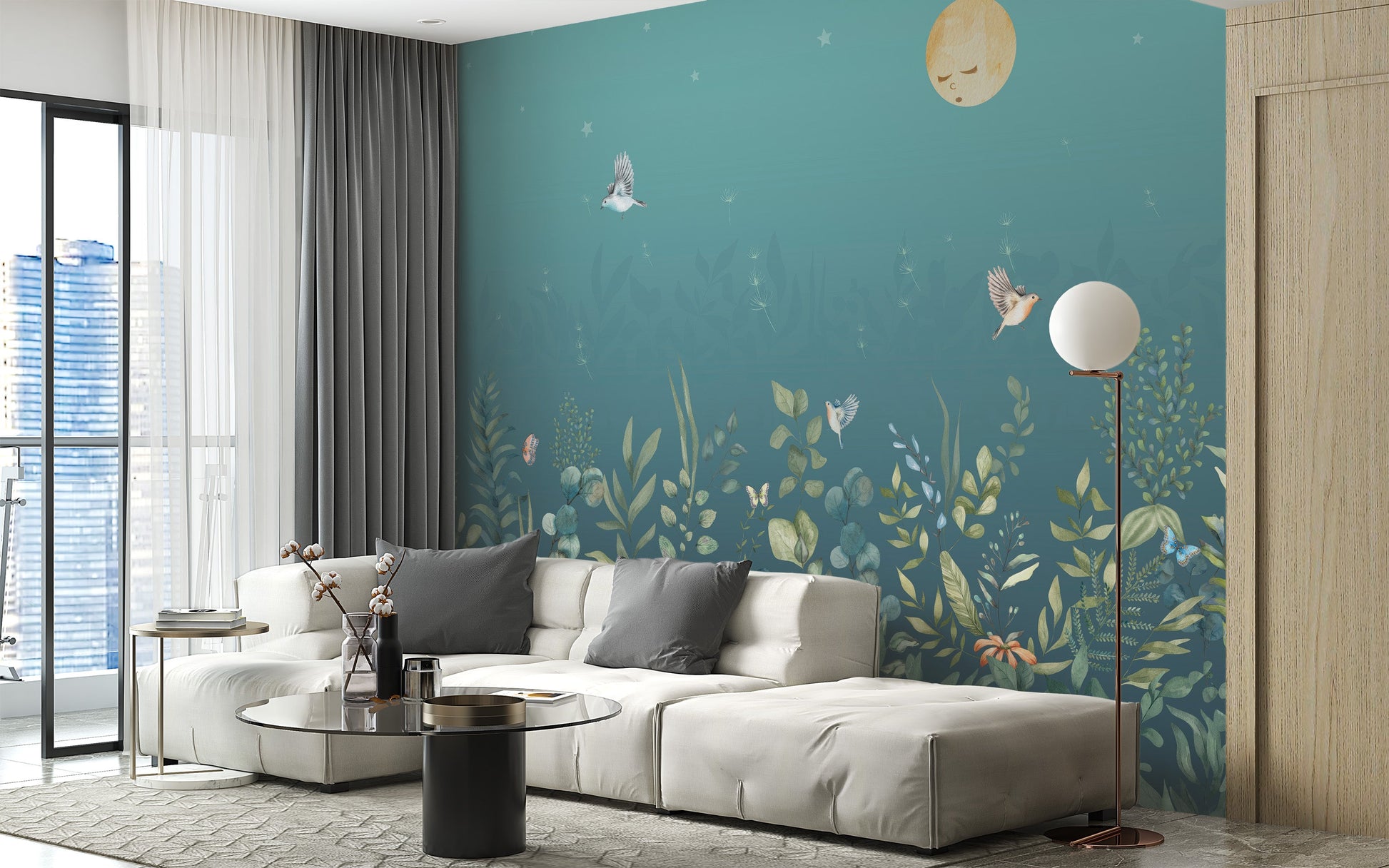 Twilight Flutters Wall Mural - Giffywalls