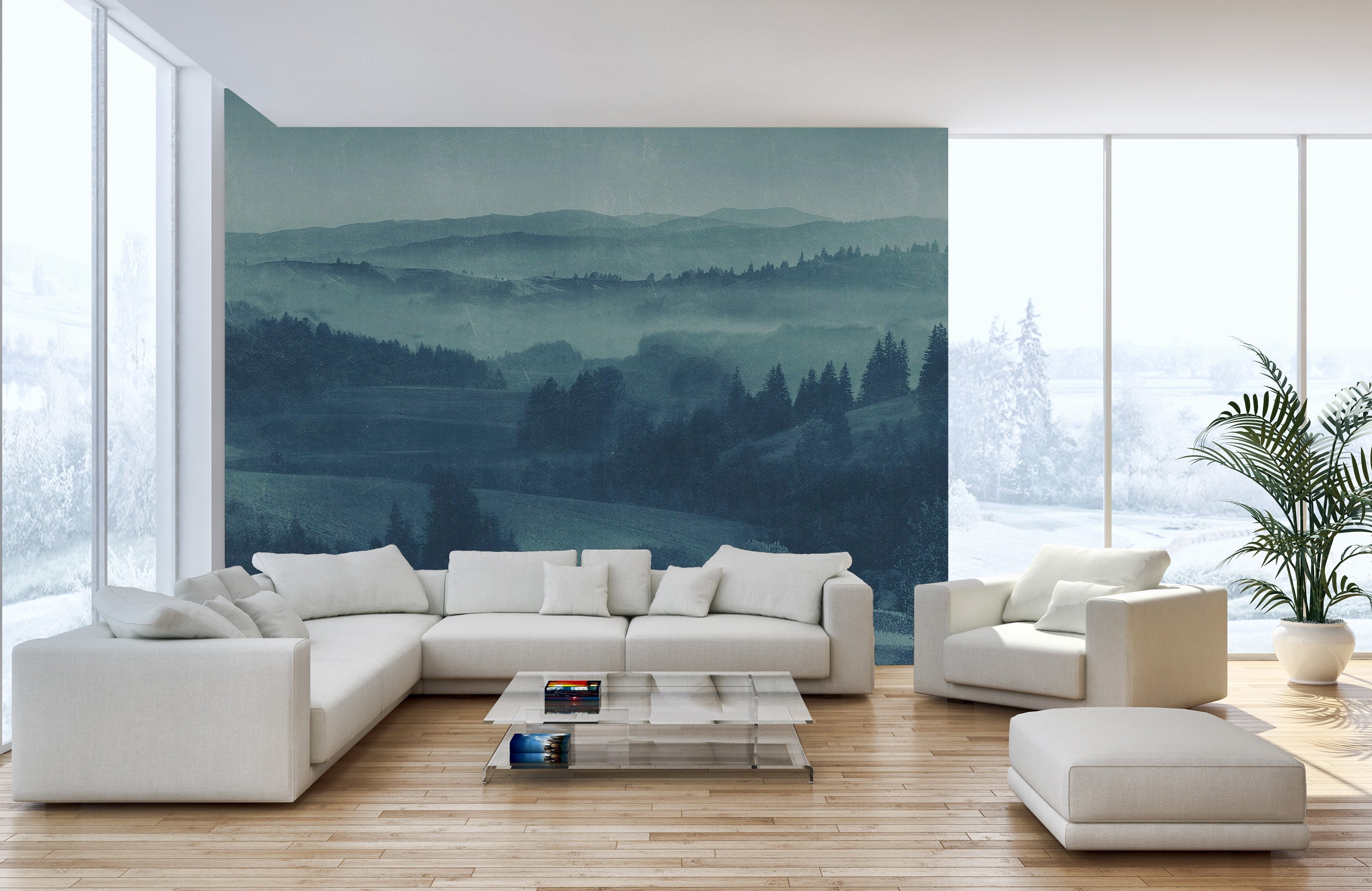 Twilight Landscape Wallpaper Mural - Giffywalls