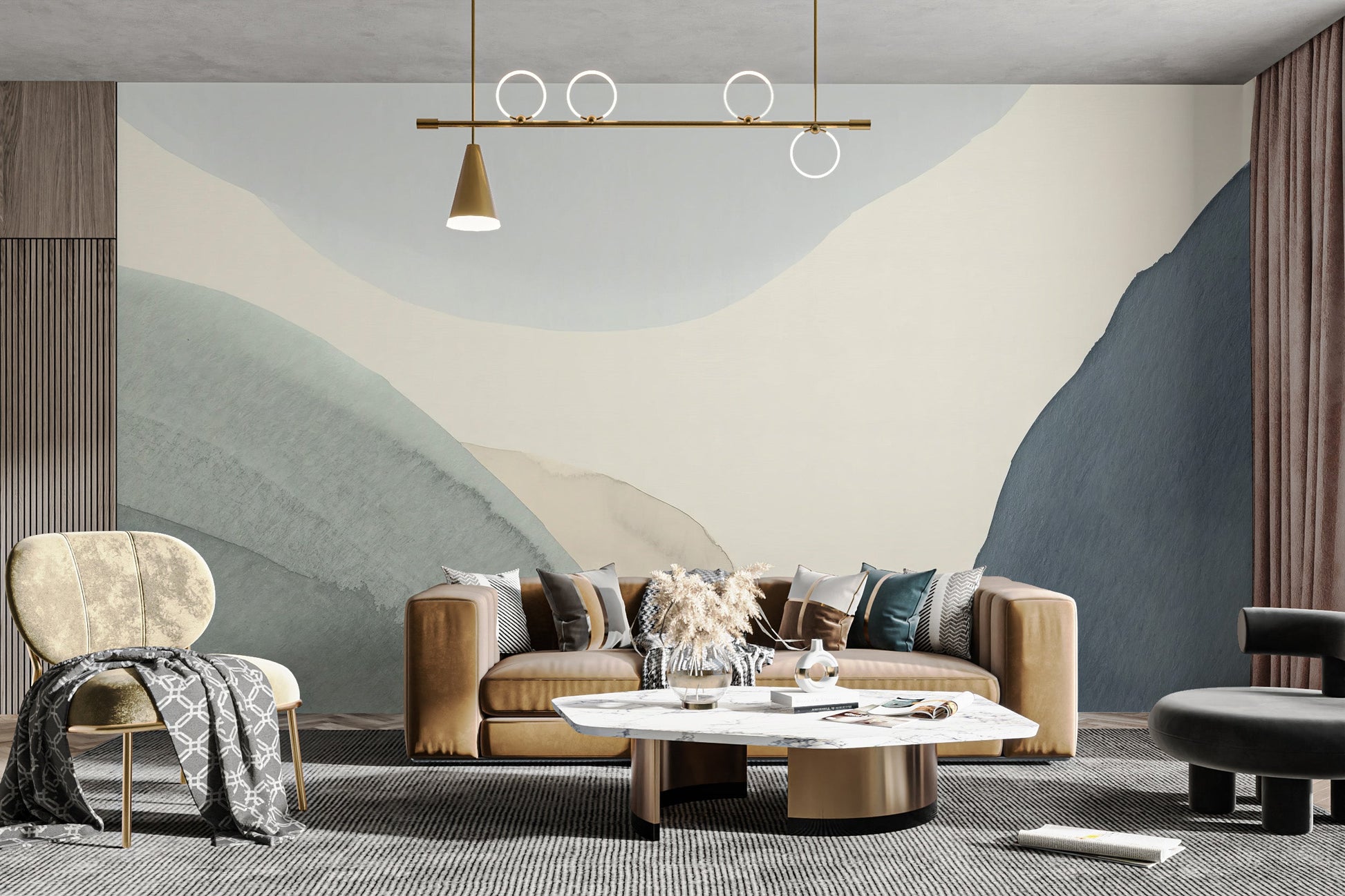 Calming Contours Wall Mural - Giffywalls