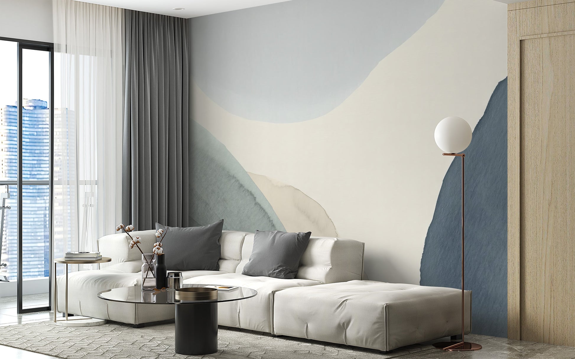 Calming Contours Wall Mural - Giffywalls