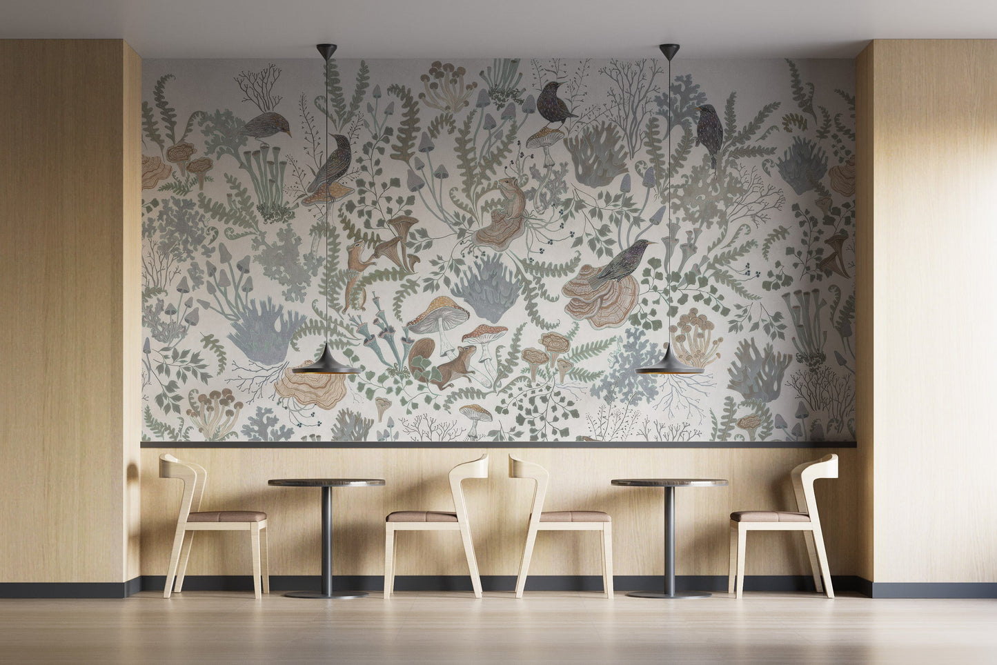 Woodland Harmony Fresco Mural - Giffywalls