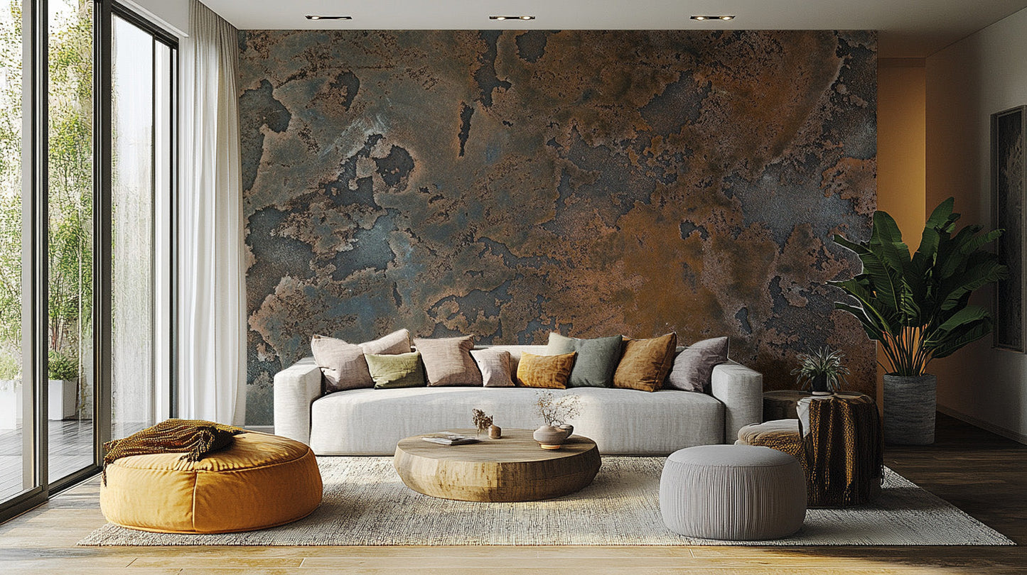 Rusty Metal Wallpaper Mural - Giffywalls