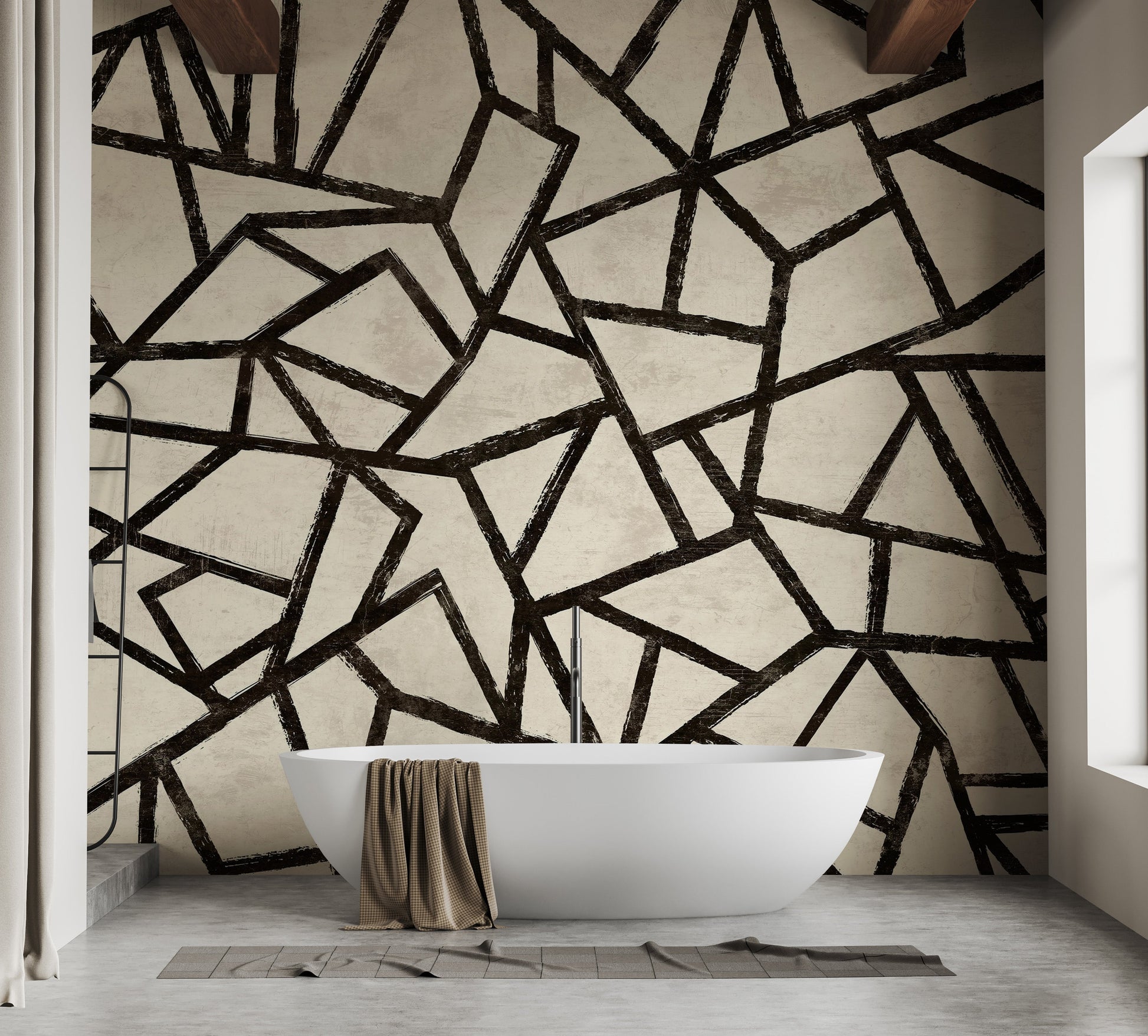 Geometric Pattern Wall Mural - Giffywalls