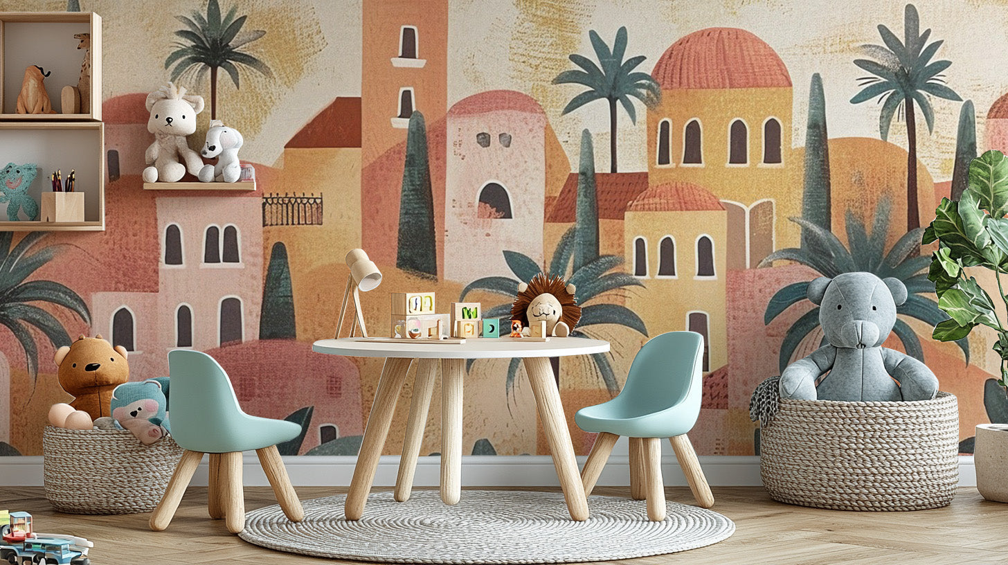 Terracotta House Wall Mural - Giffywalls