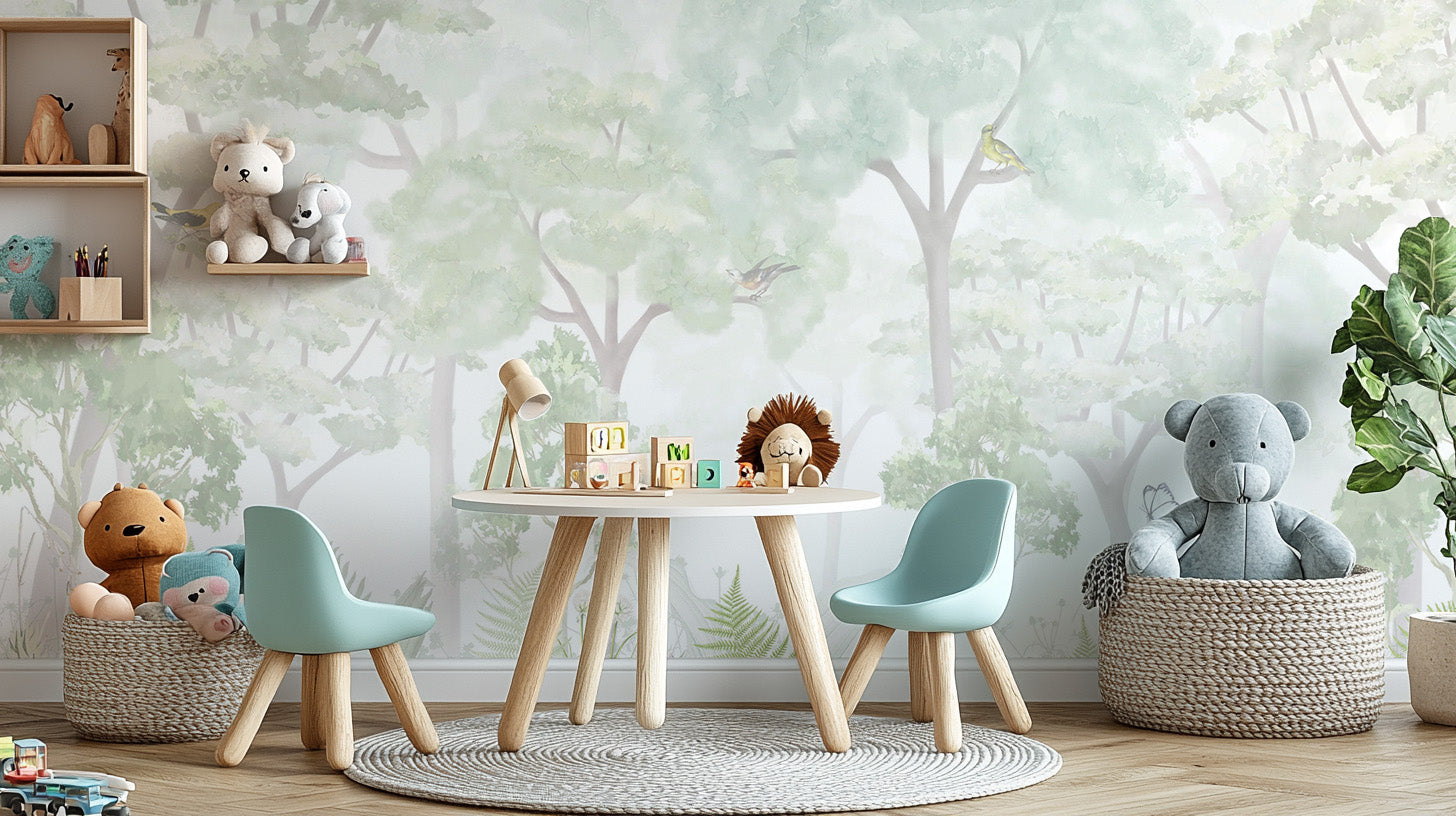 Fantasy Forest Nursery Wallpaper Mural - Giffywalls