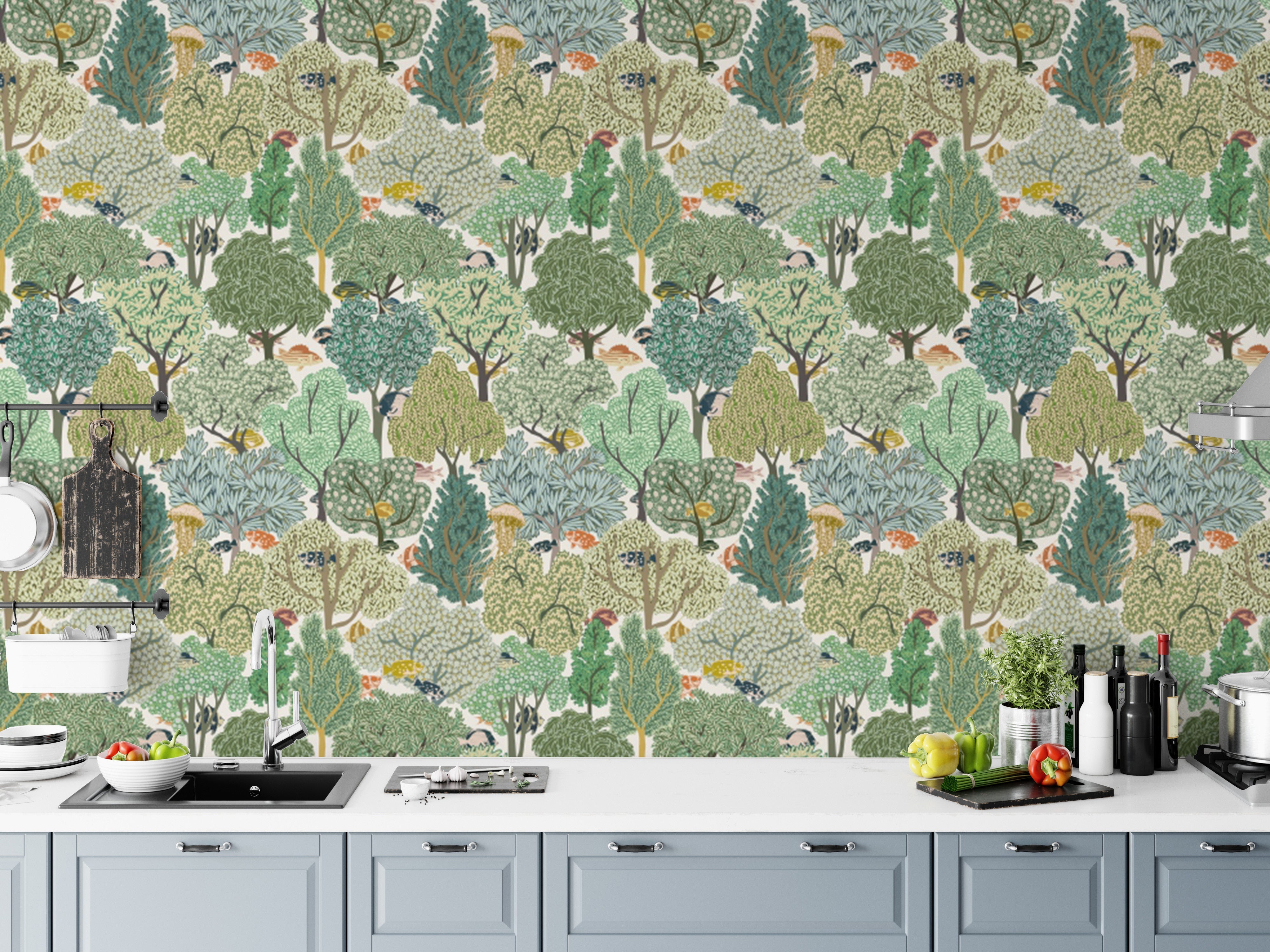 Stunning Botanic Ballet wallpaper mural for stylish interiors.
