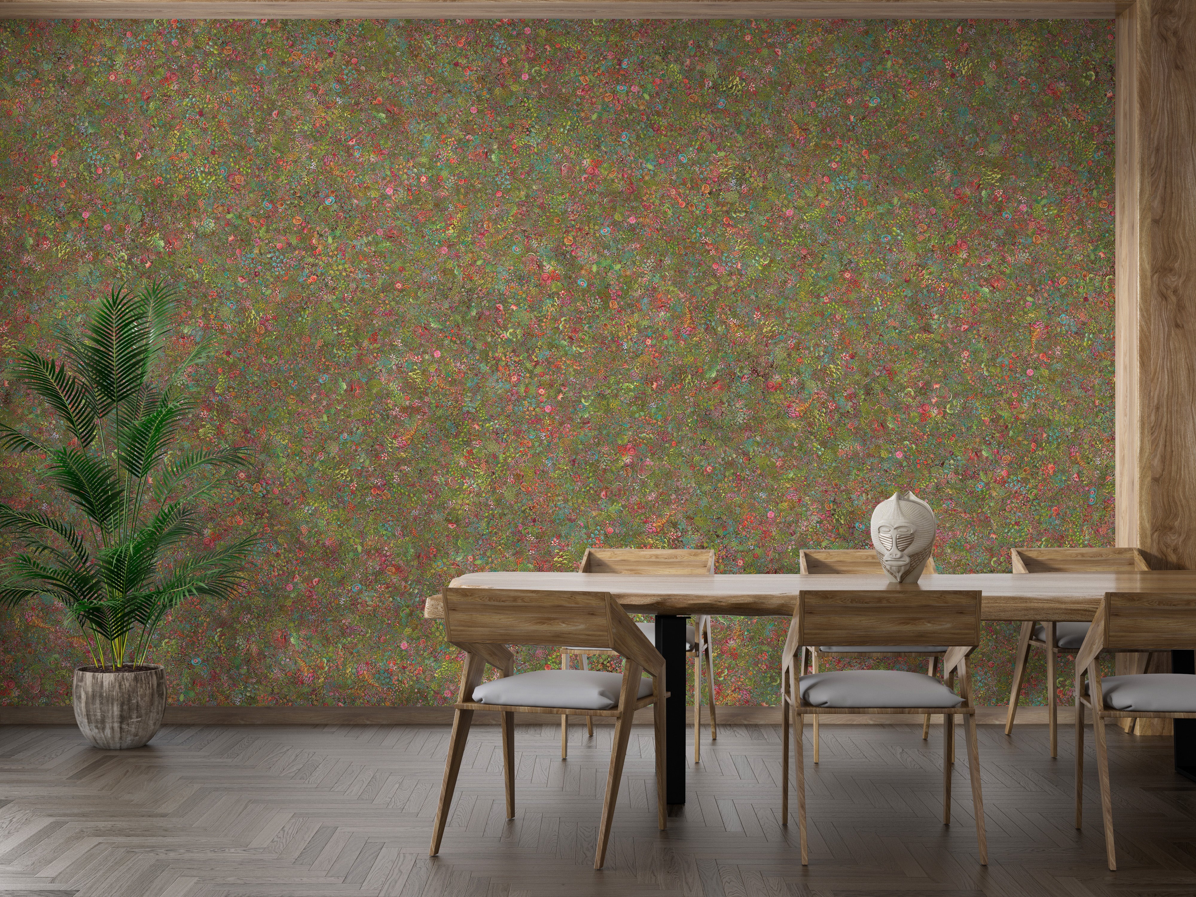 Multicolor floral wall mural for rooms
