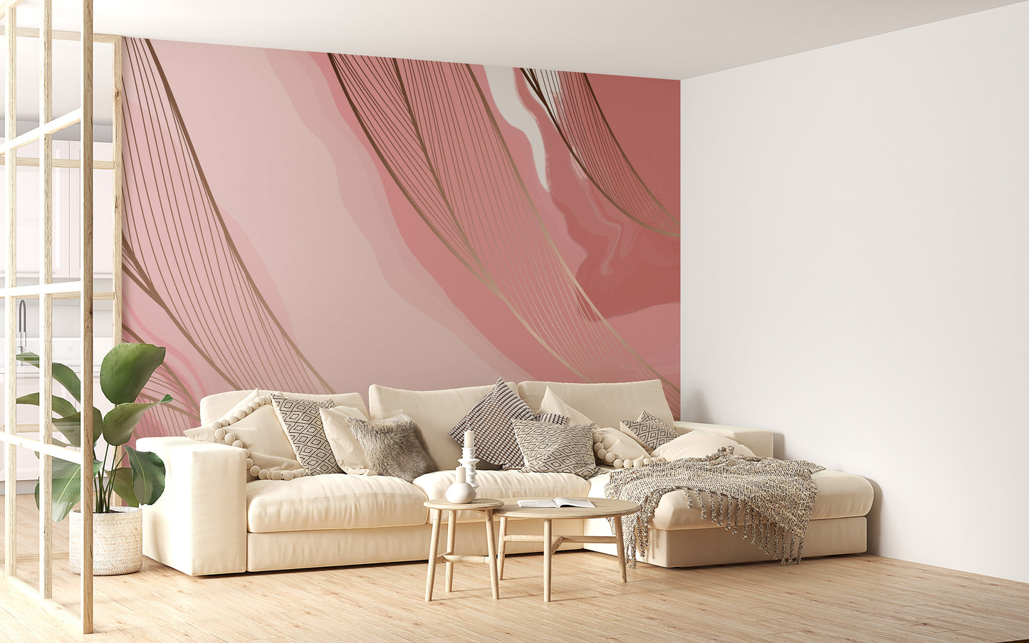 Luxurious Pink Gold Marble Wallpaper Murals - Giffywalls